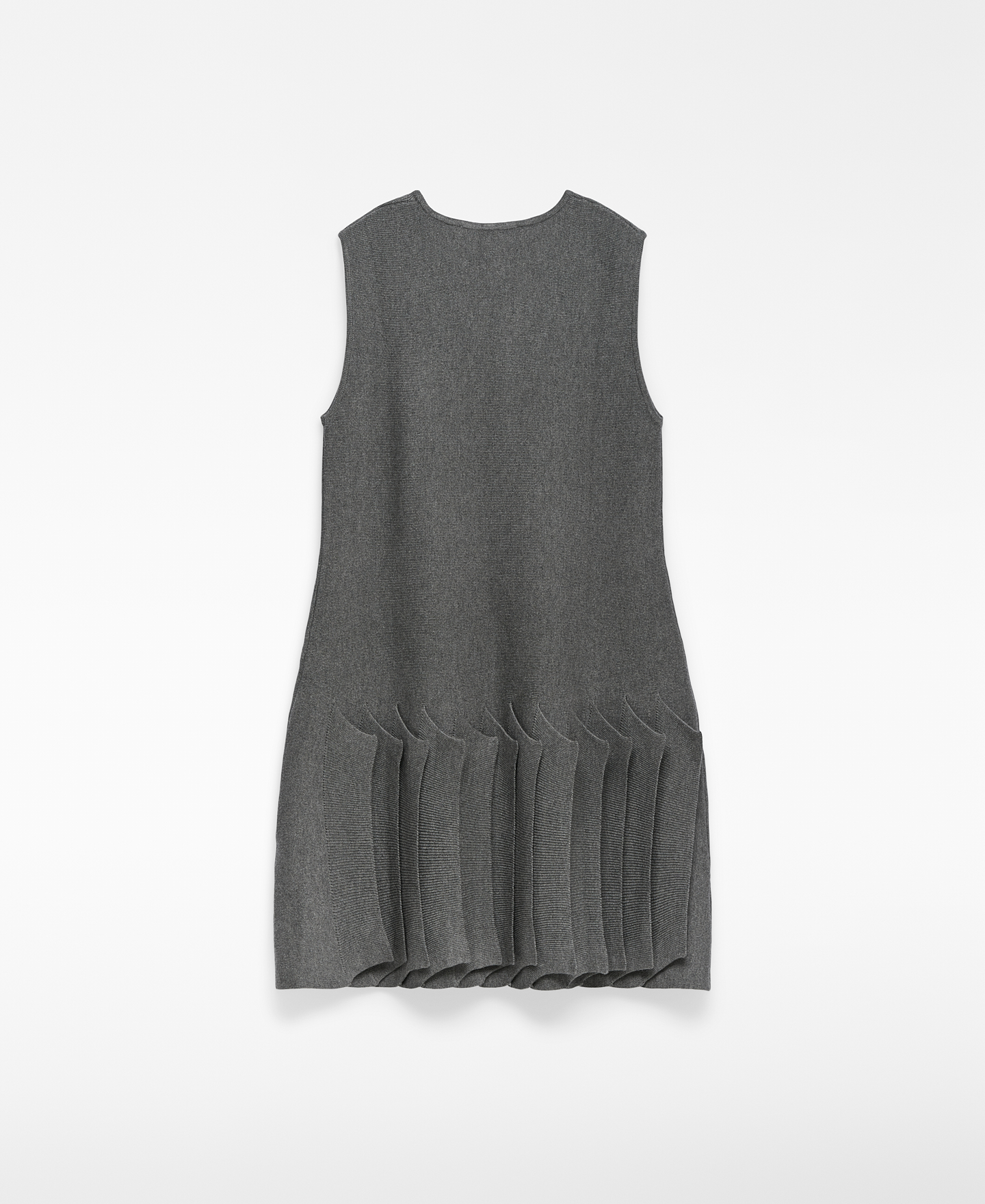 Vestido punto bajo plisado mujer image number 5