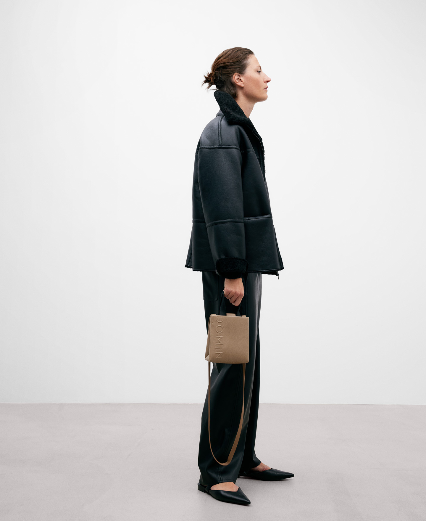 Petit sac cabas taupe femme image number 4