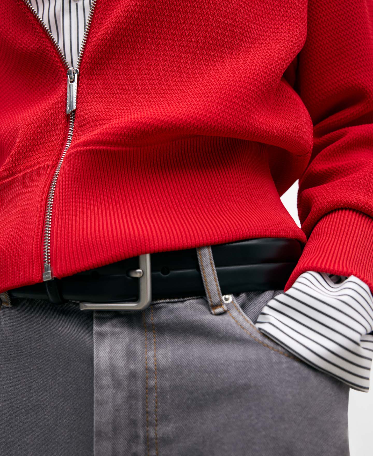 Short jacket in double-fronted knit image number 3