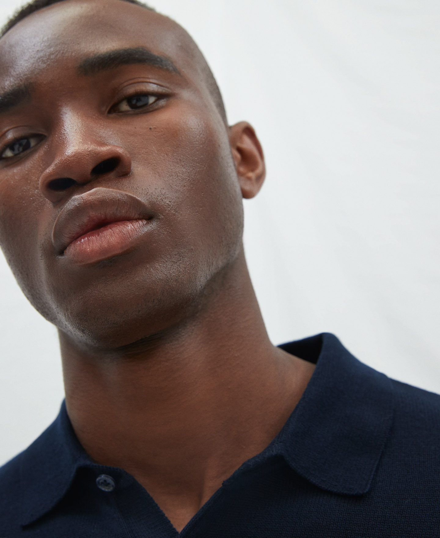Long sleeve cotton polo shirt image number 3