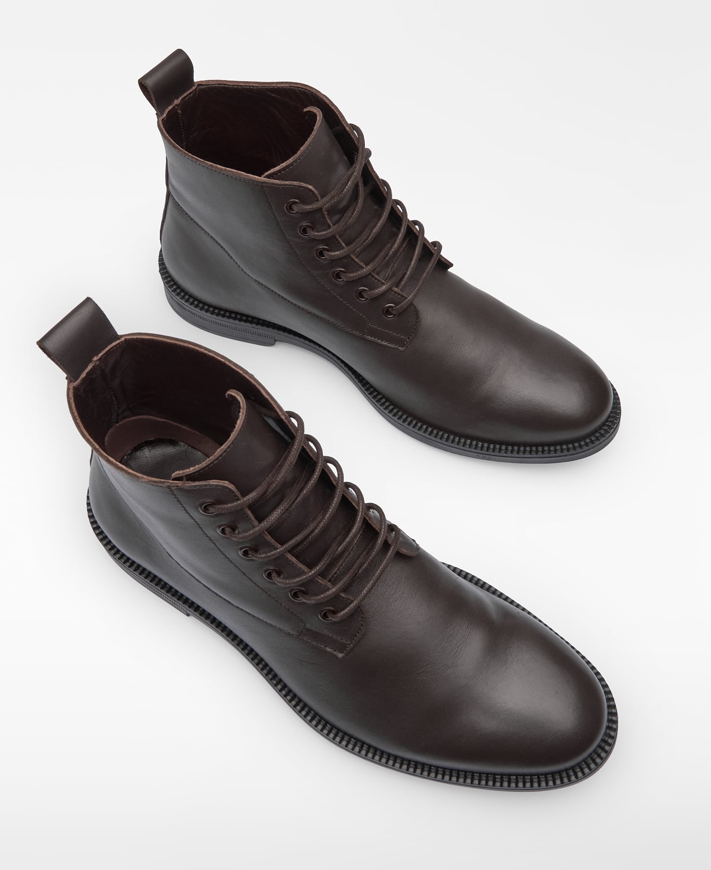 Leather lace-up ankle boot image number 1