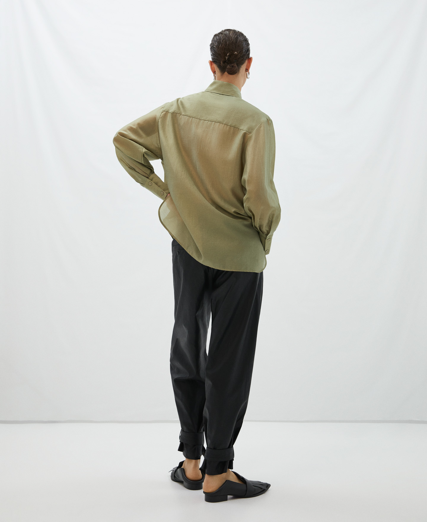 Bat sleeve shirt in lyocell image number 2