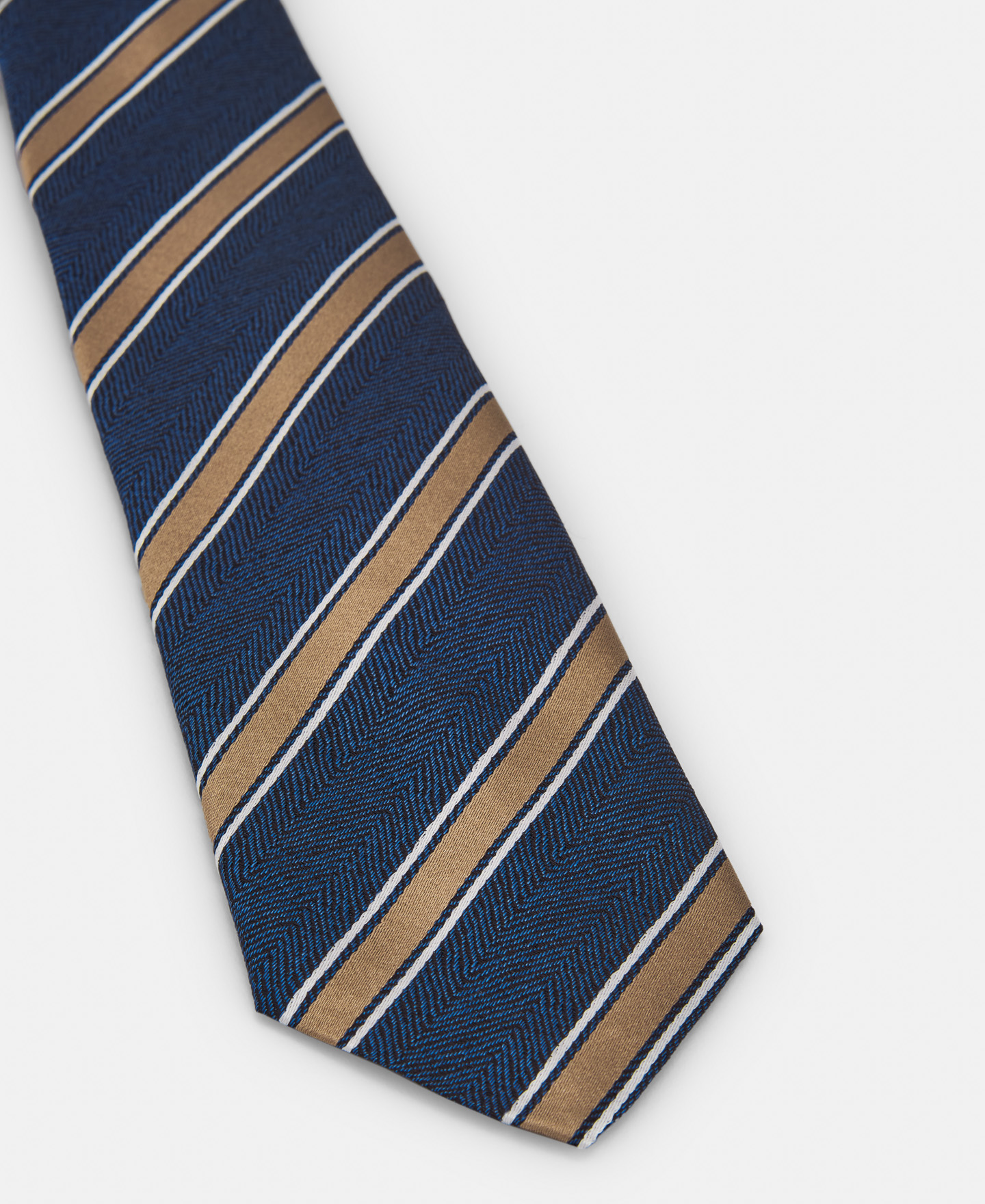 Striped silk tie image number 1