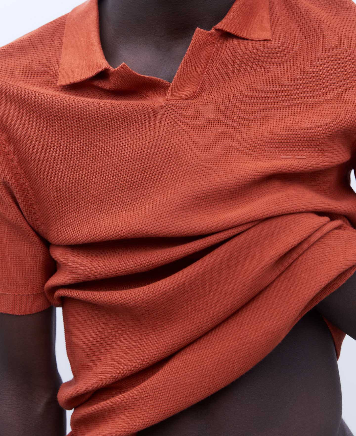Regular fit buttonless polo shirt image number 3
