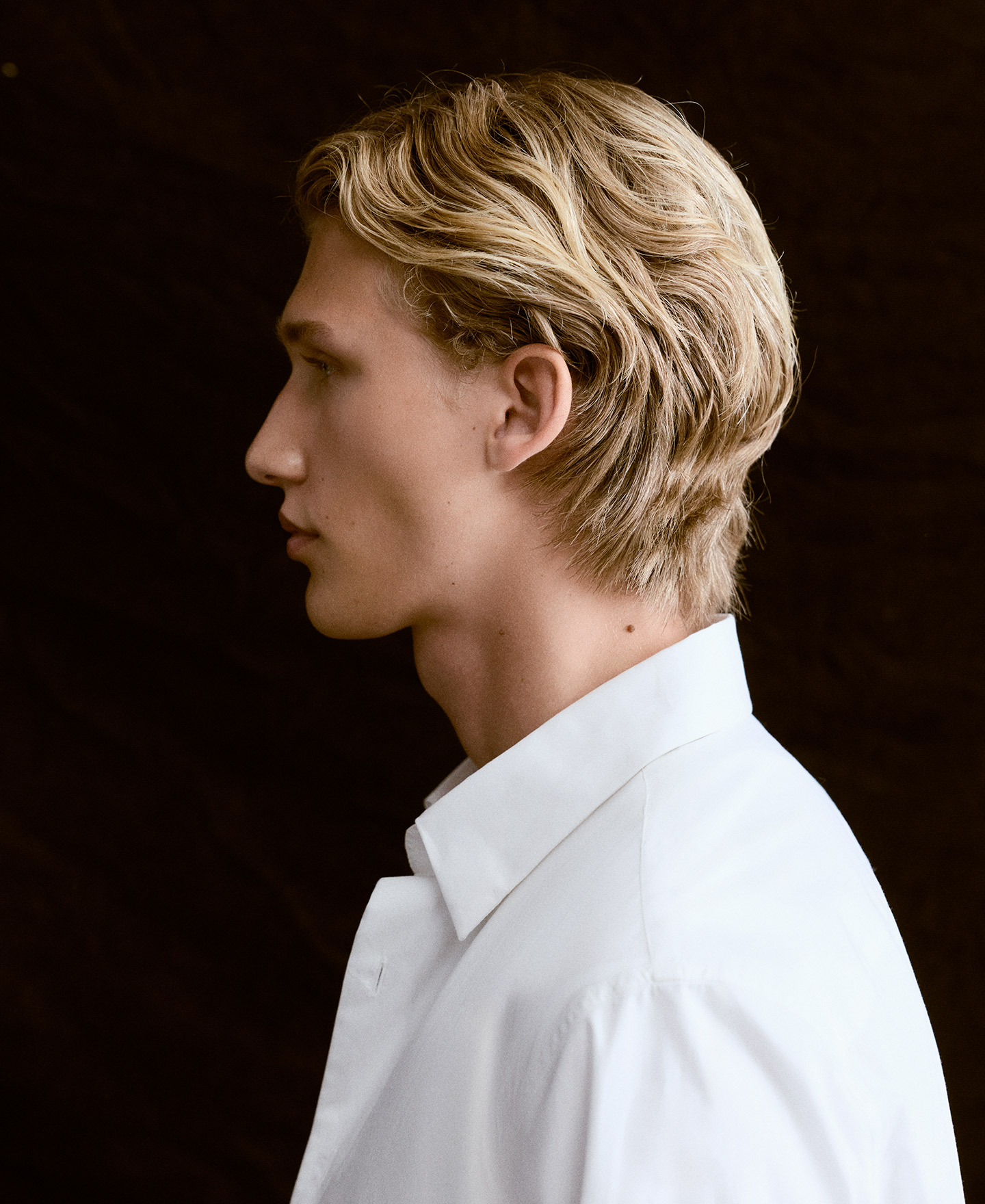 Linen regular fit spread collar shirt image number 7