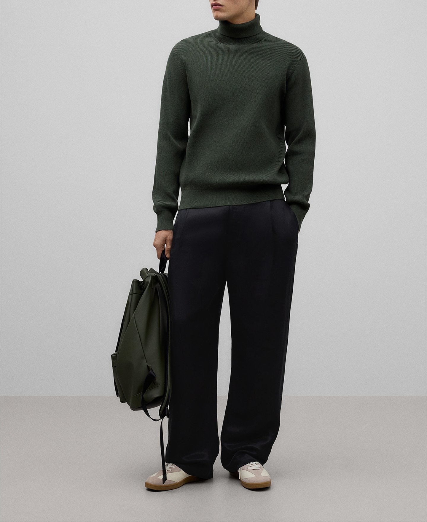 Cotton turtleneck sweater man image number 1