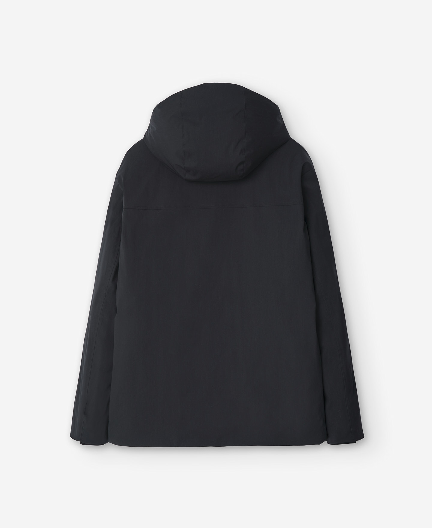 Black padded hooded jacket image number 7