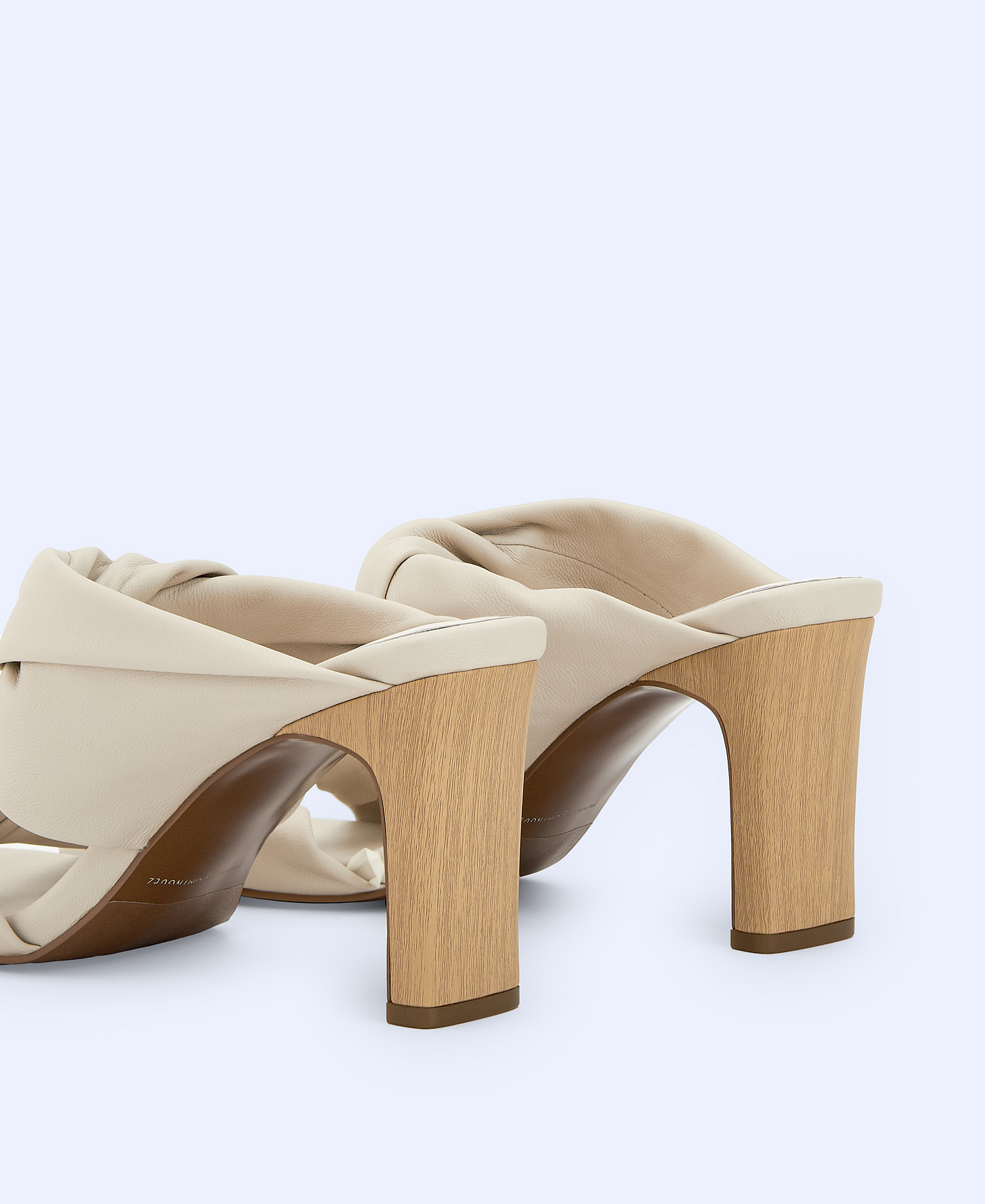 Heeled leather sandals image number 2