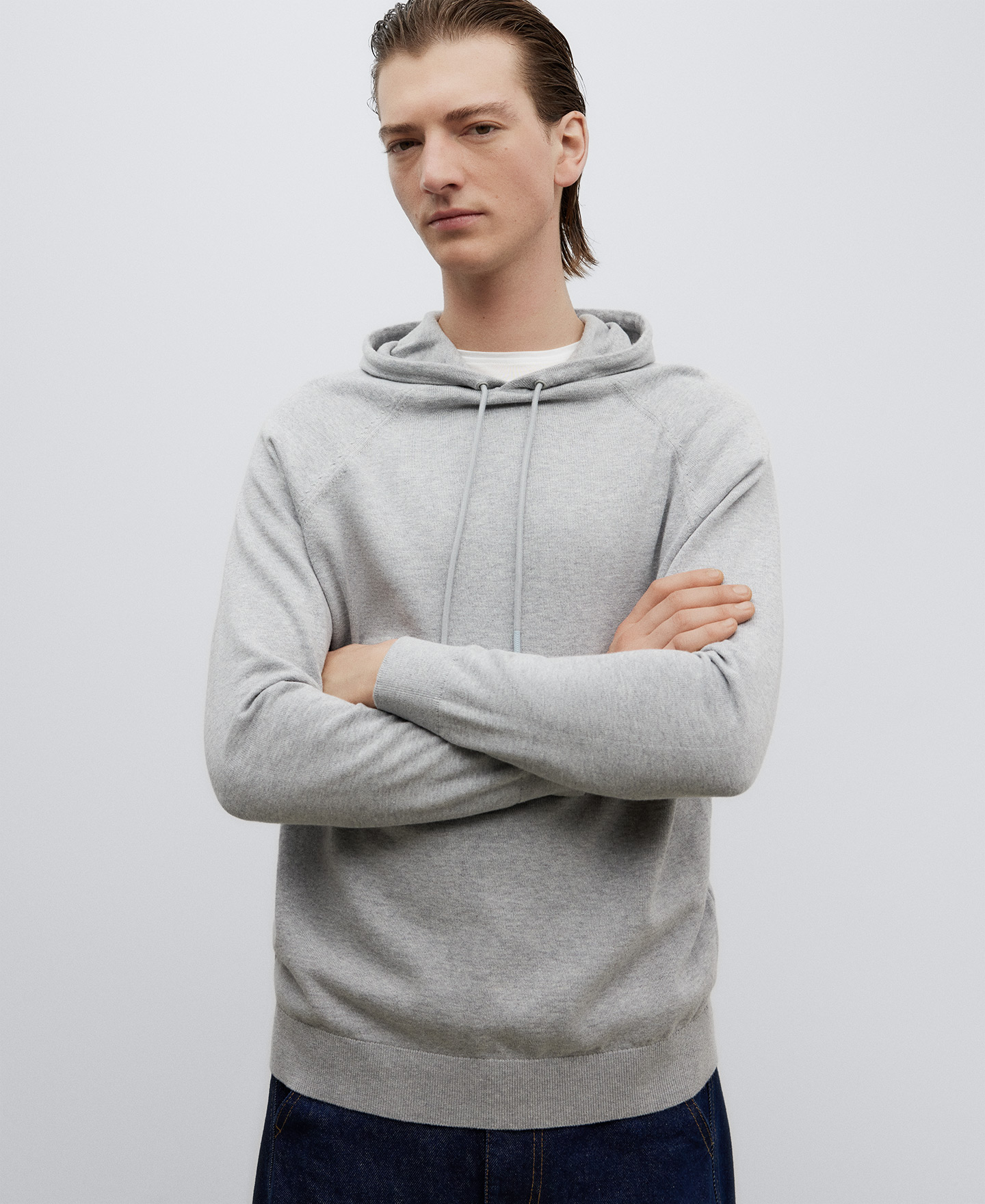 Sweat-shirt en coton gris pour homme image number 0
