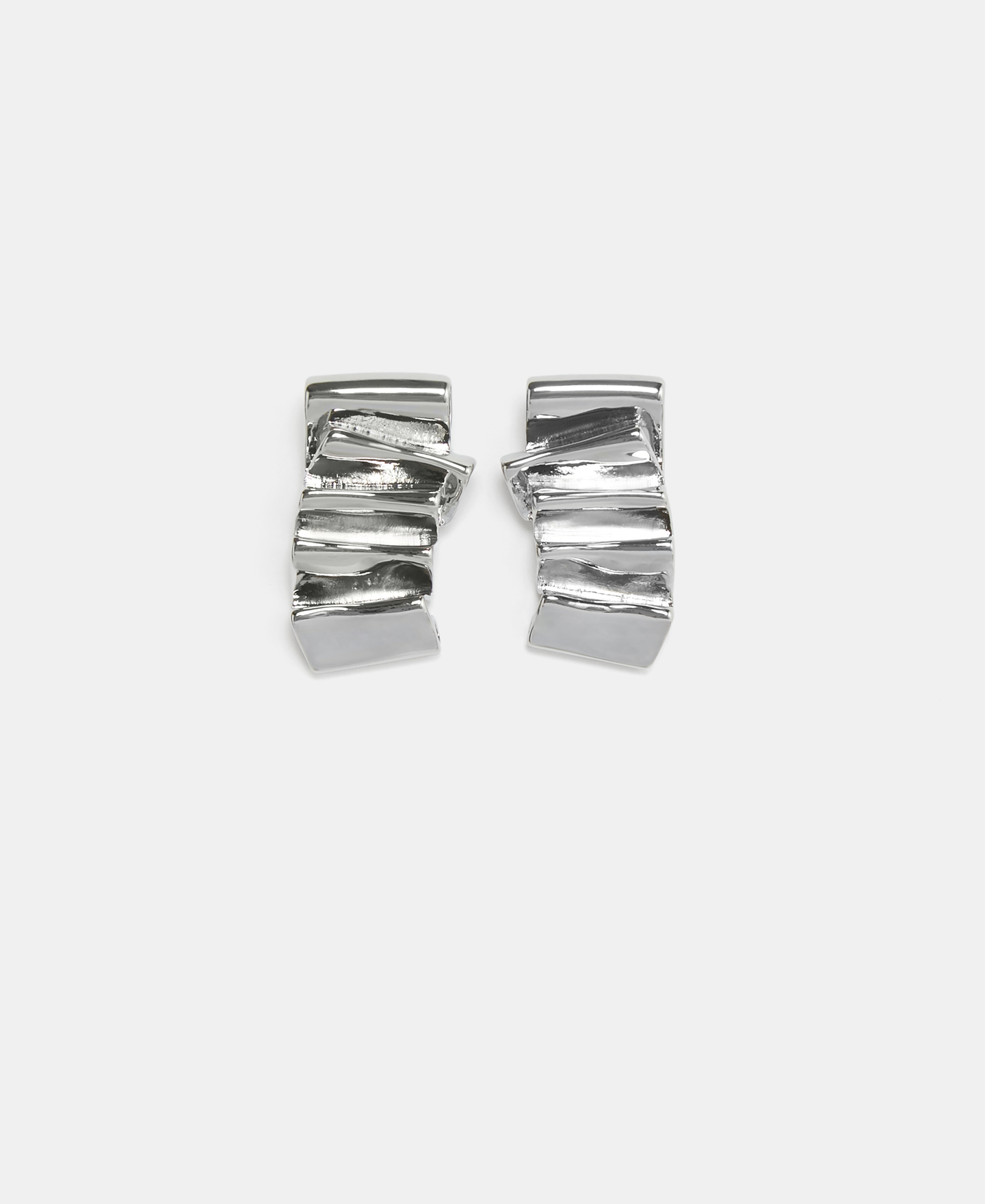 Pleated zinc earrings image number 0