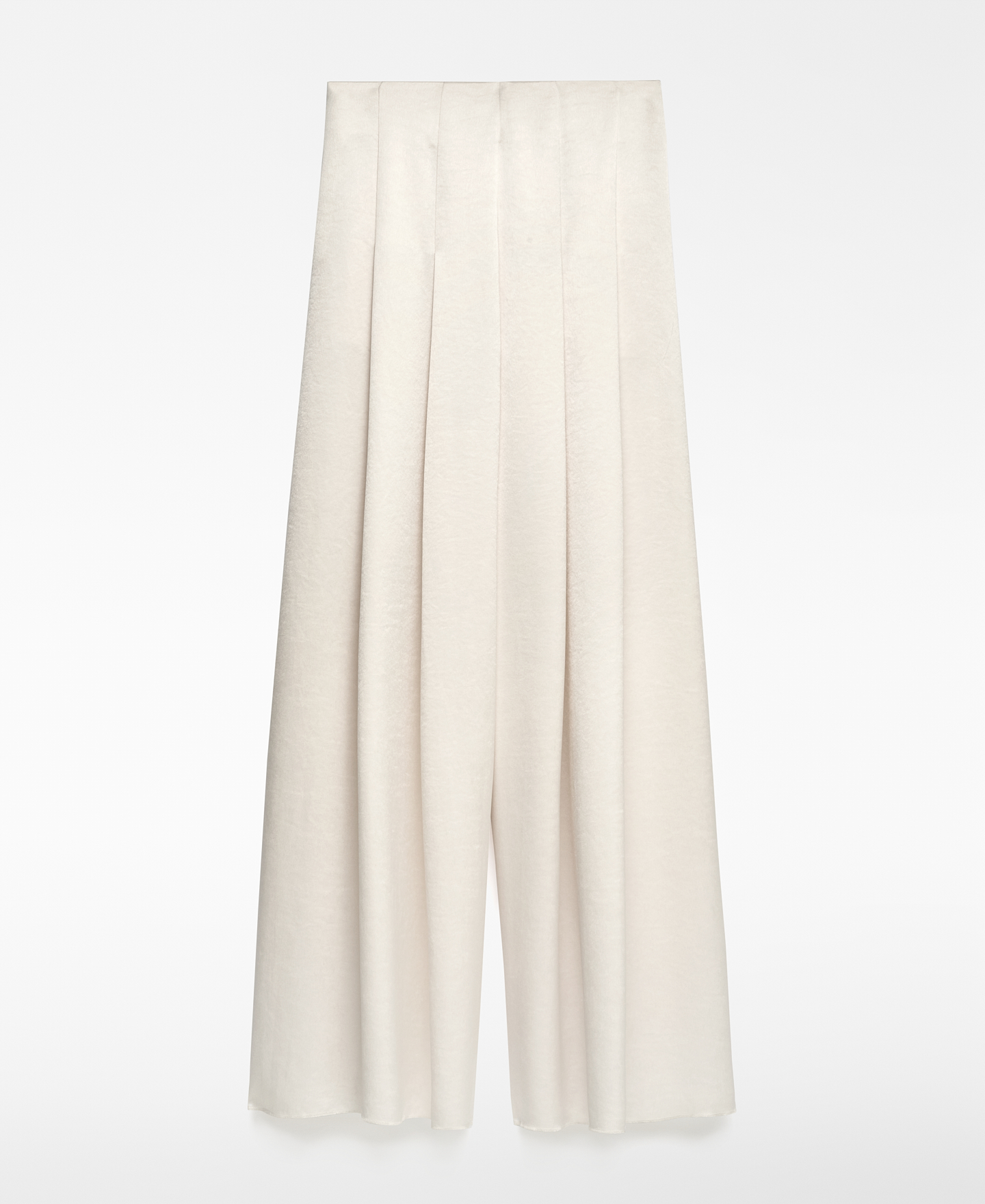 Wide leg satin trousers woman image number 3