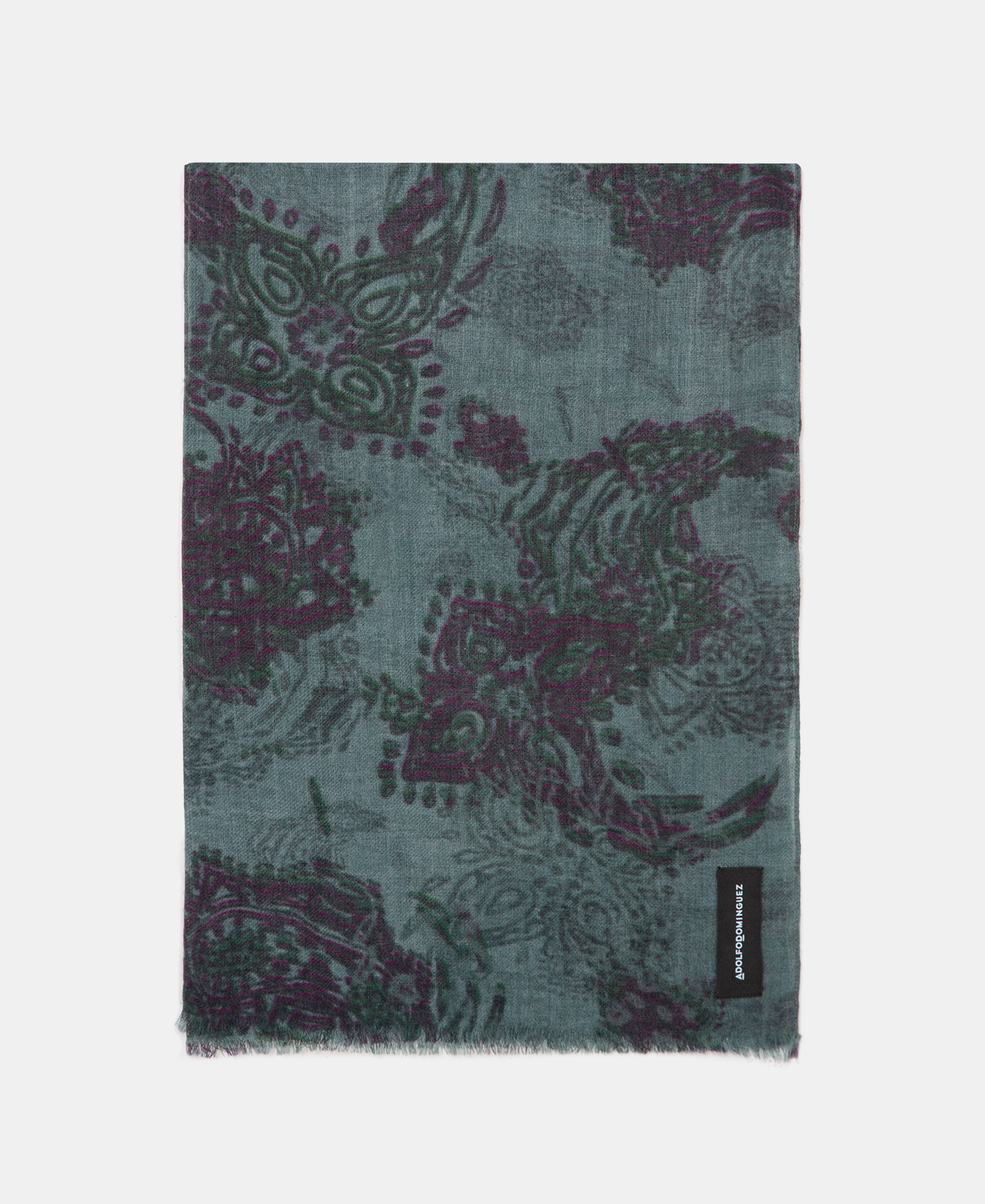 Merino wool printed scarf image number 0
