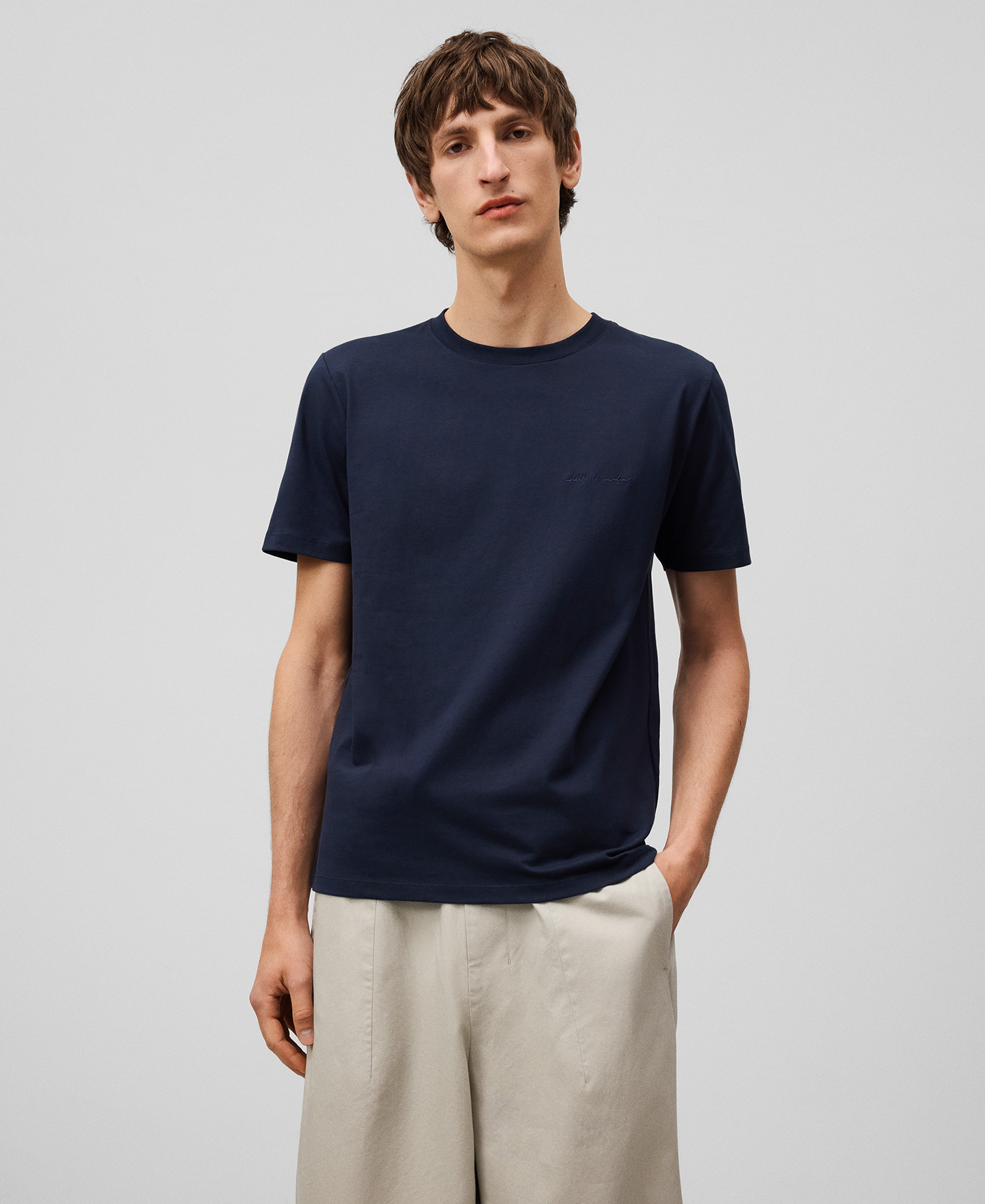 Regular fit cotton T-shirt man image number 0