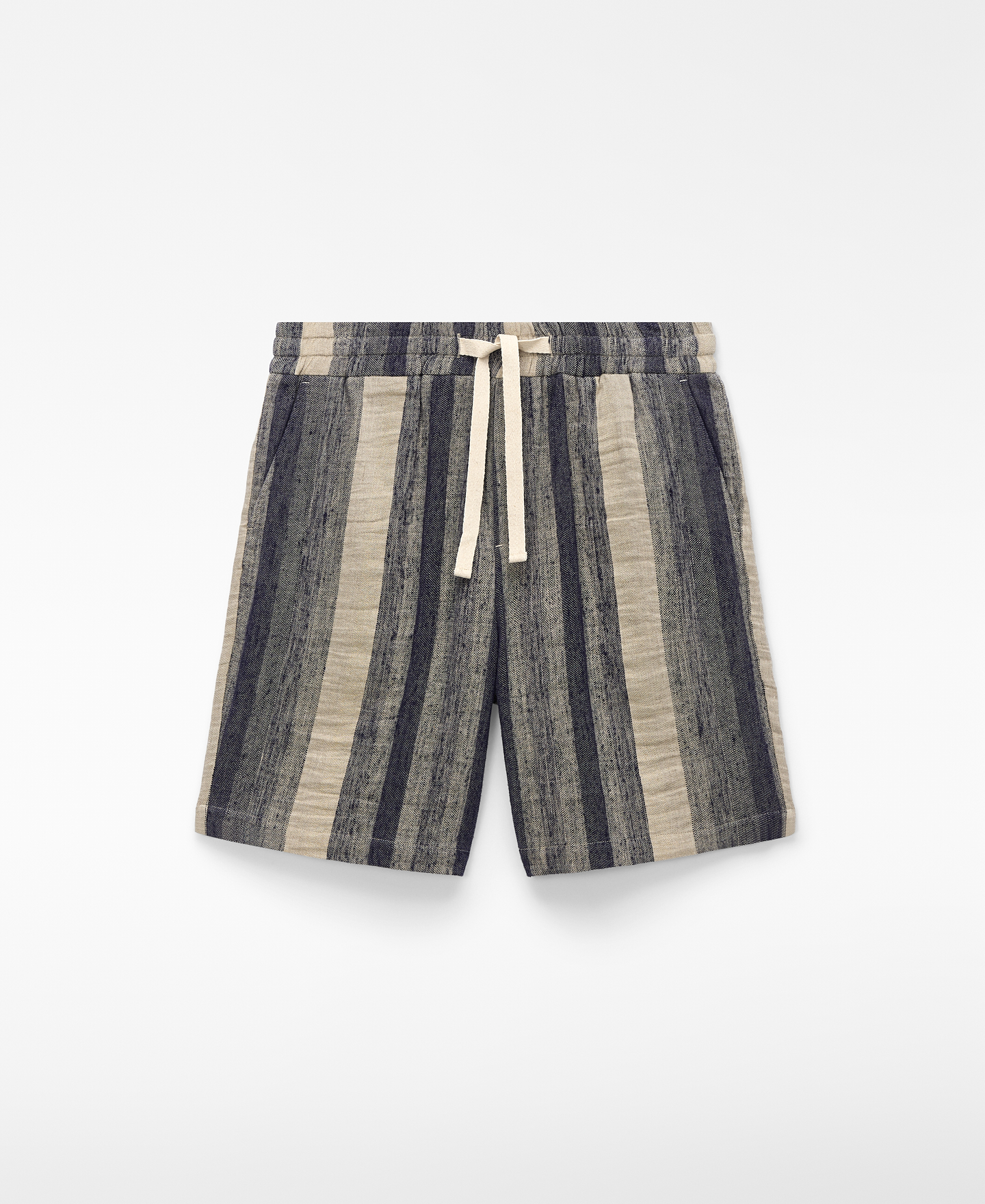 Striped bermuda shorts with drawstring image number 4