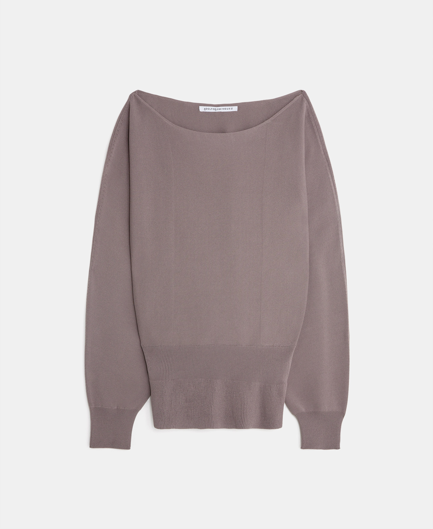 Peplum sweater in viscose knitted rubber image number 4
