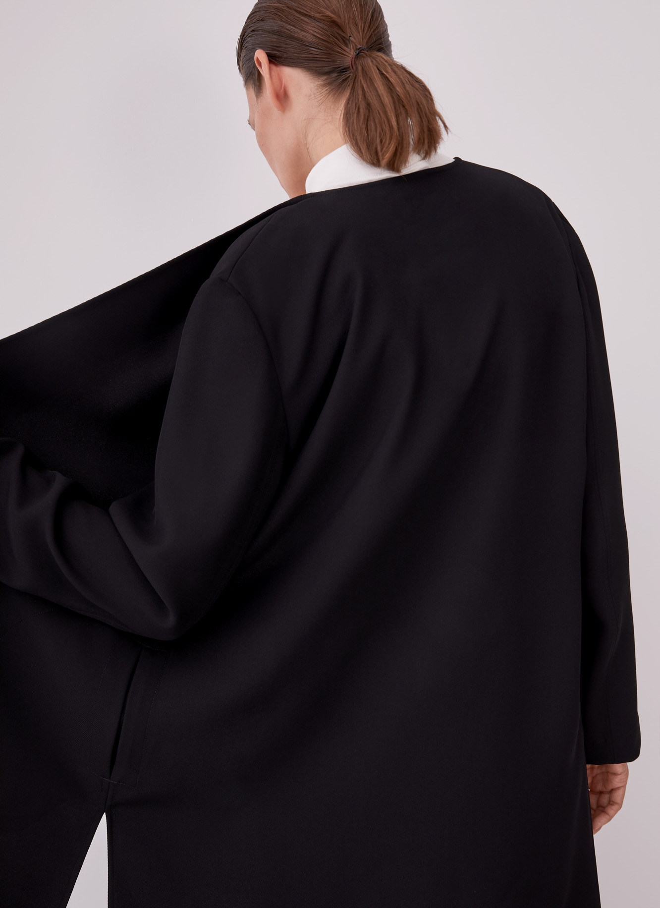 Oversize jacket without lapels image number 4