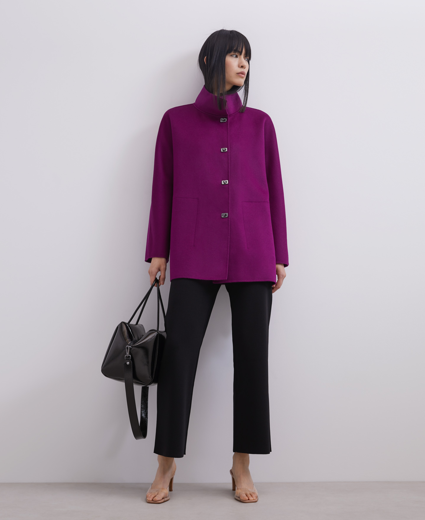Double-face merino wool coat image number 2