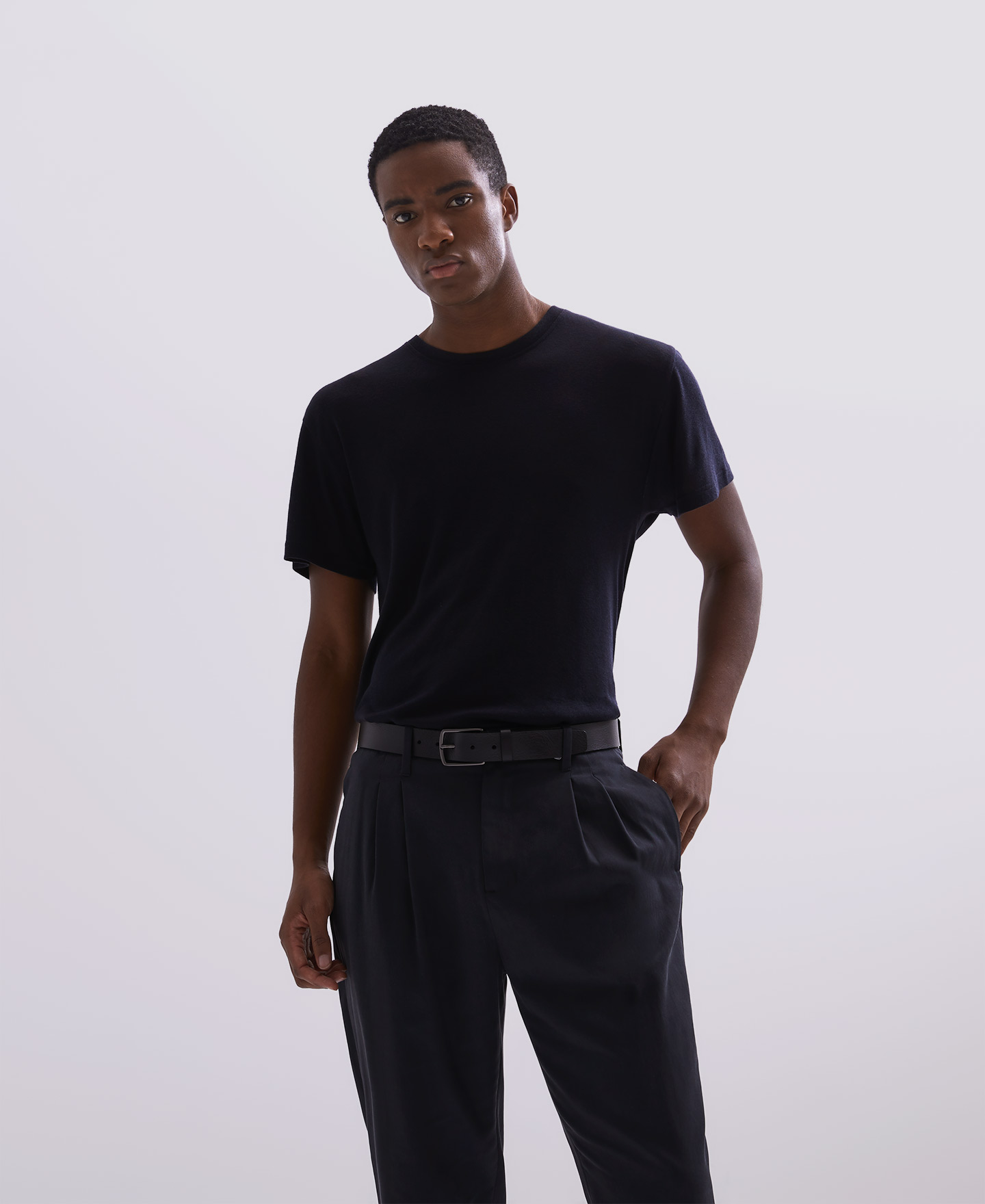 Pantalón en twill lyocell y algodón image number 0