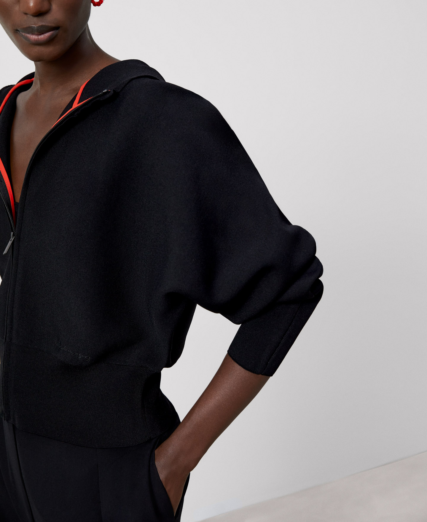 Chaqueta en viscosa y nailon image number 3