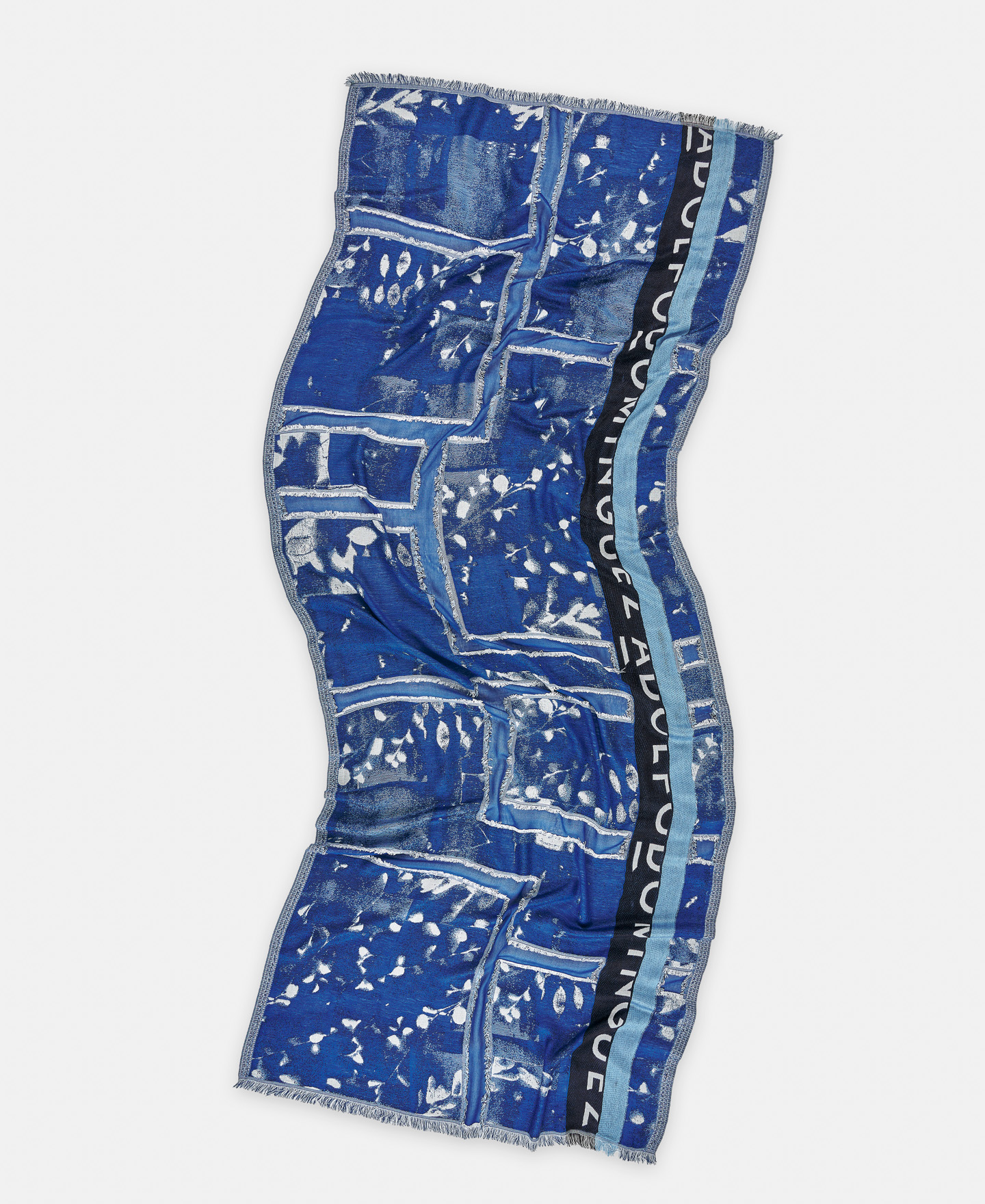 Jacquard shawl cyanotype technique image number 1
