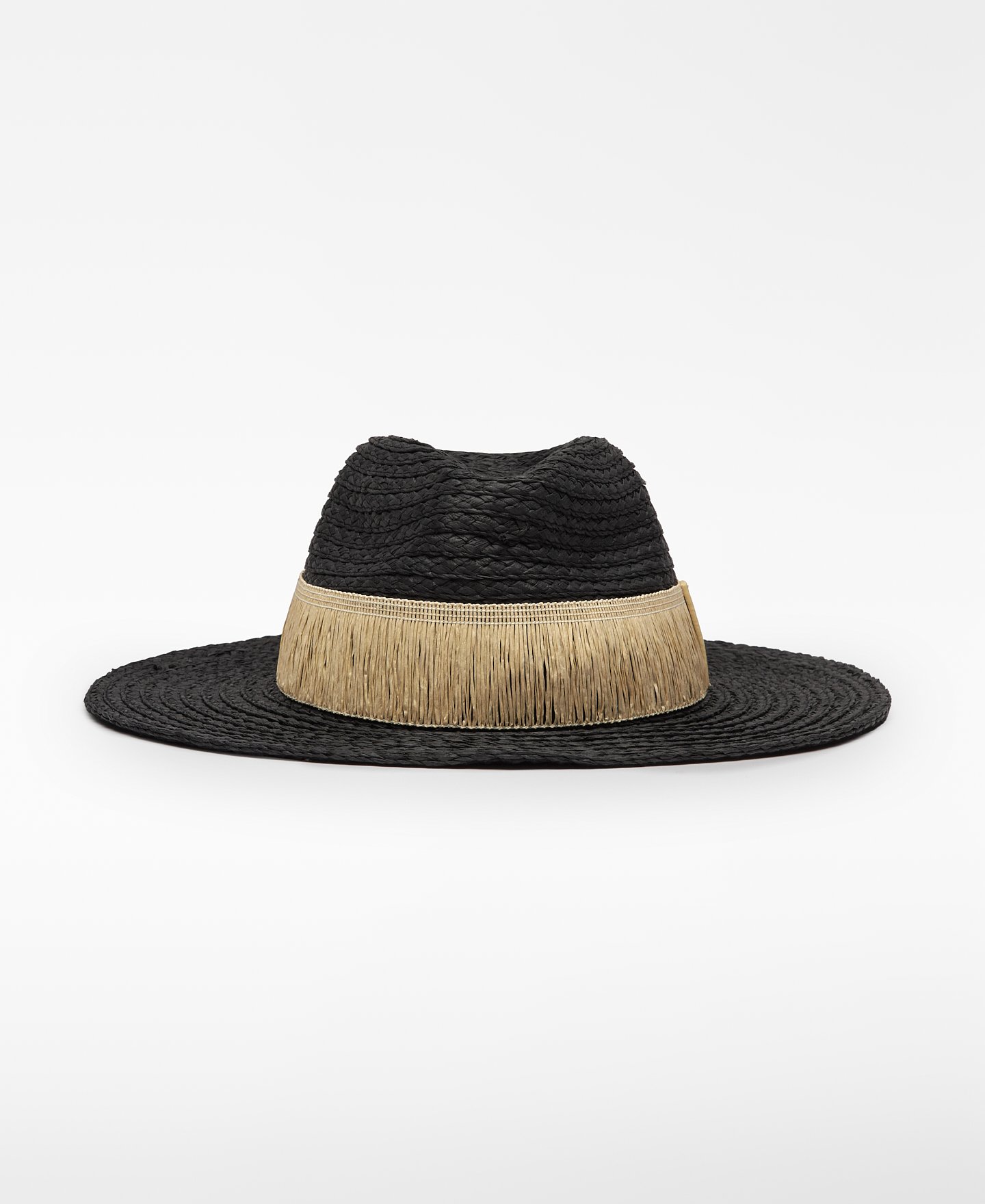 Two-tone raffia texture hat image number 0
