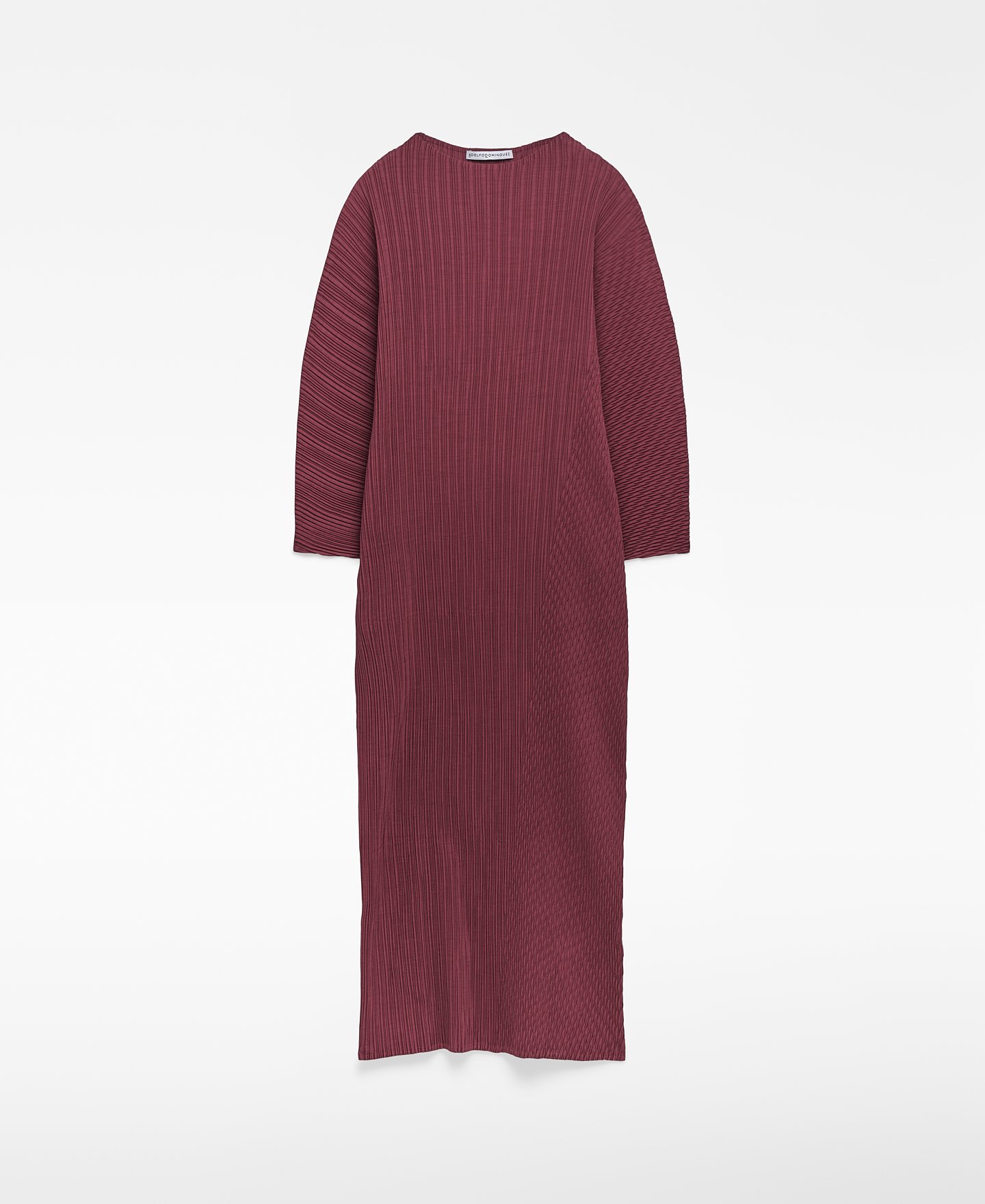 Vestido crinkle cuello perkins mujer image number 4