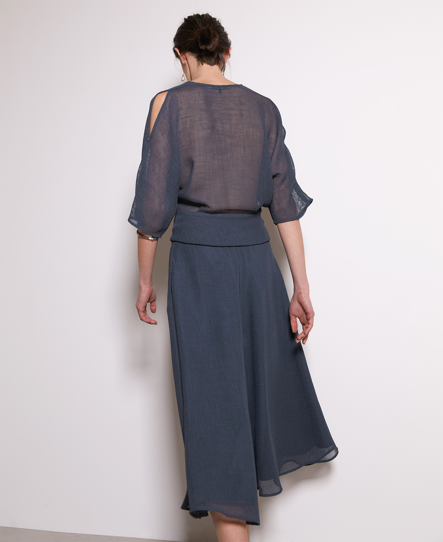 Semitransparent fabric pants image number 1