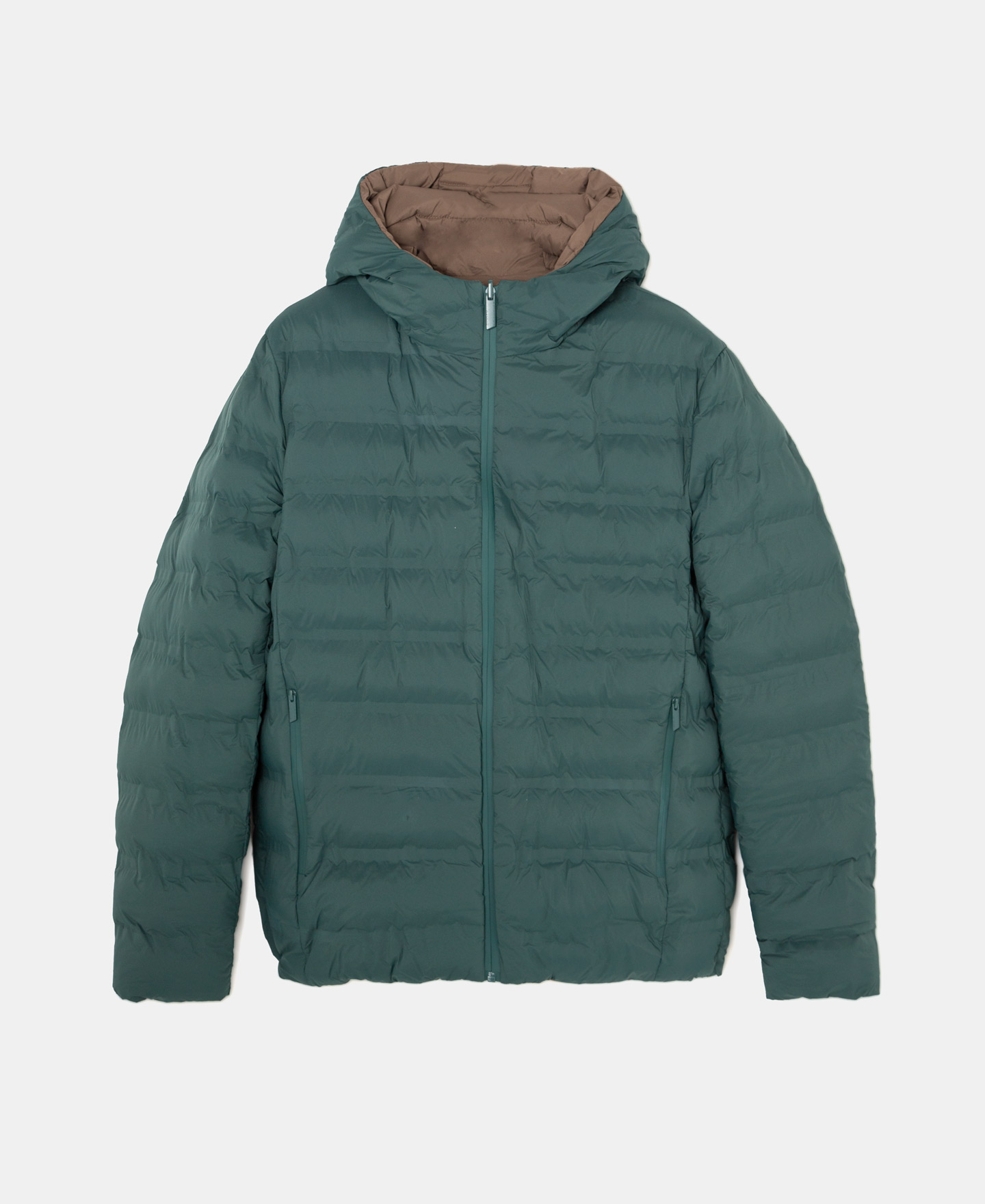 Nylon padded jacket with hood image number 6