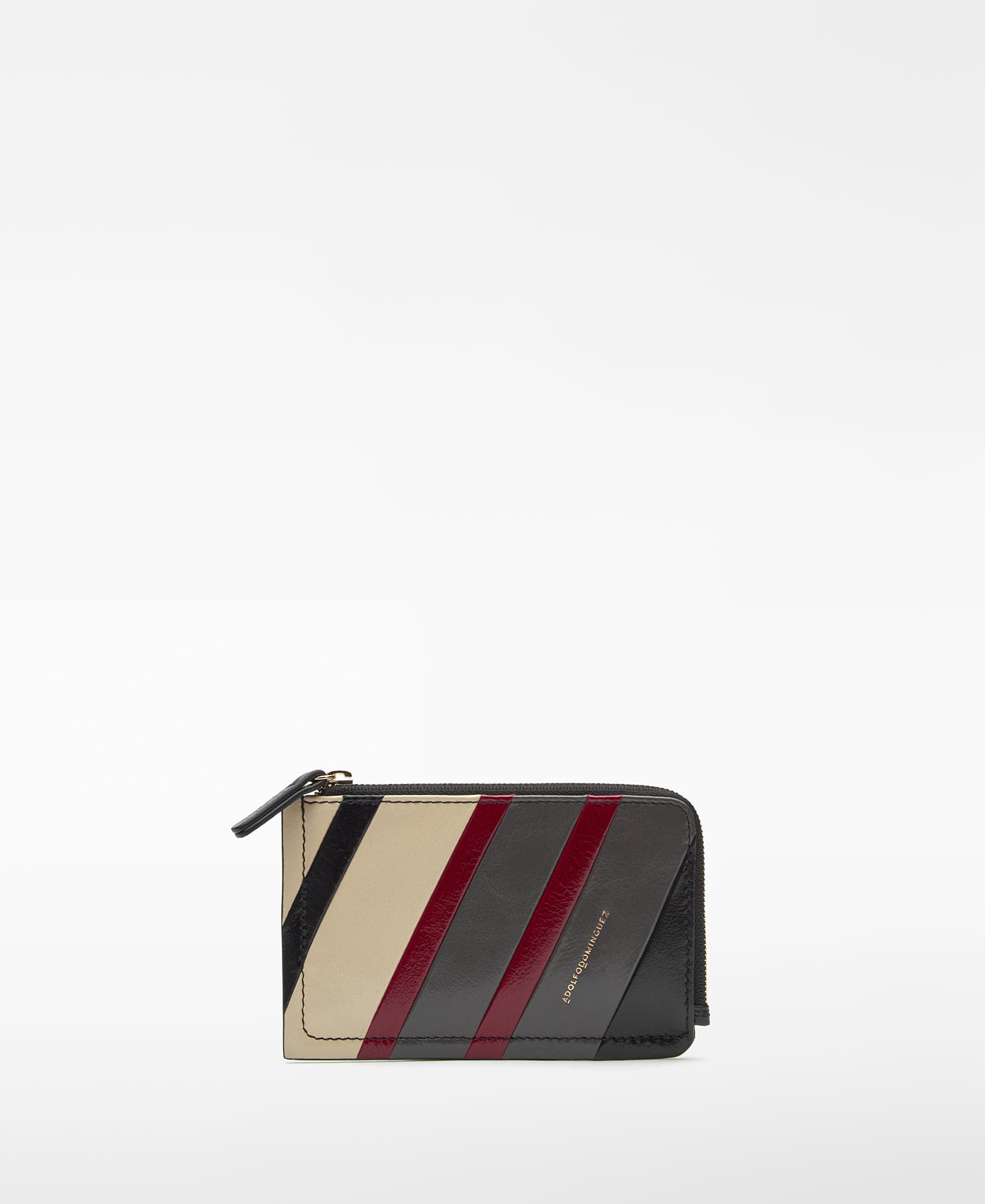 Leather patchwork small wallet image number 0