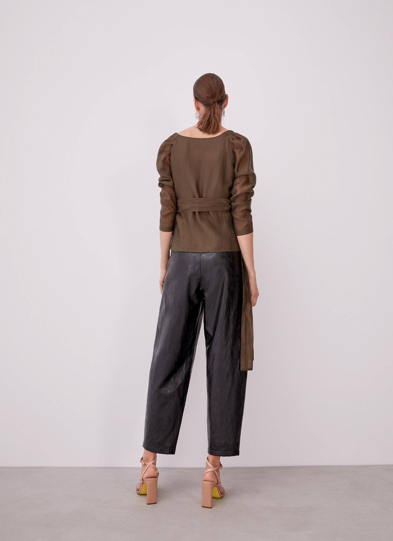 Wrap shirt with belt image number 5
