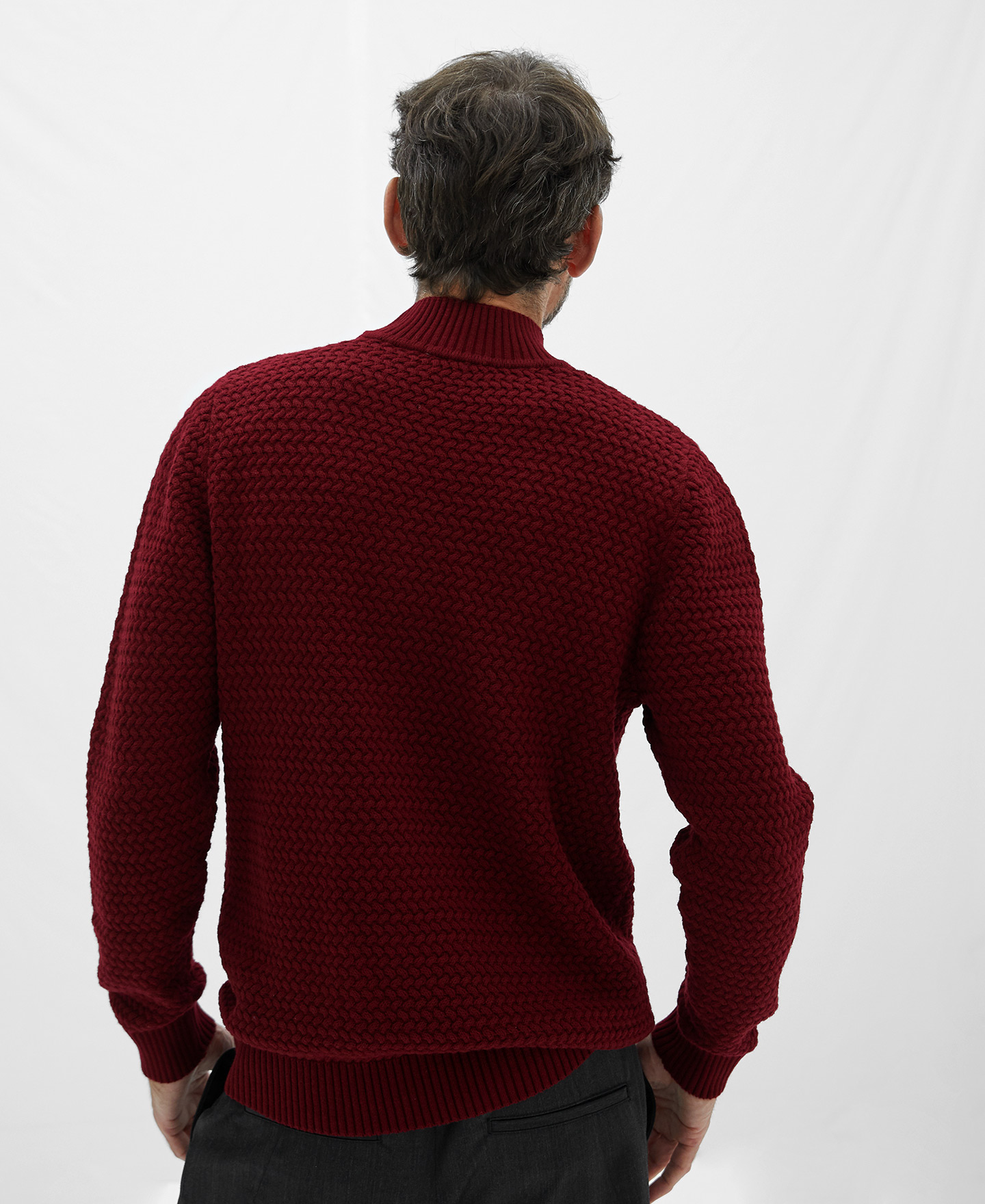 Wool and cotton braided sweater image number 2