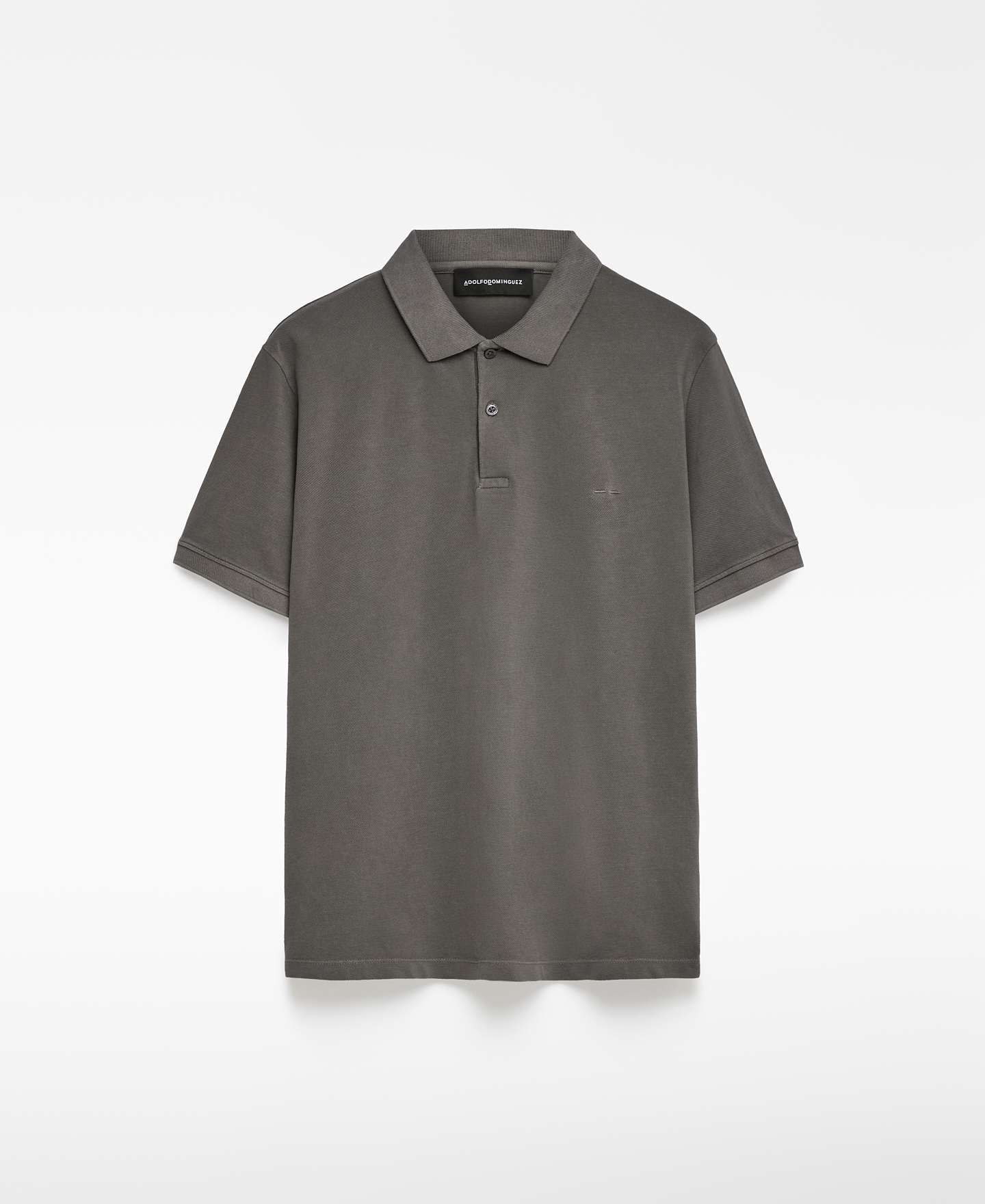 Cotton piqué regular fit polo shirt man image number 0