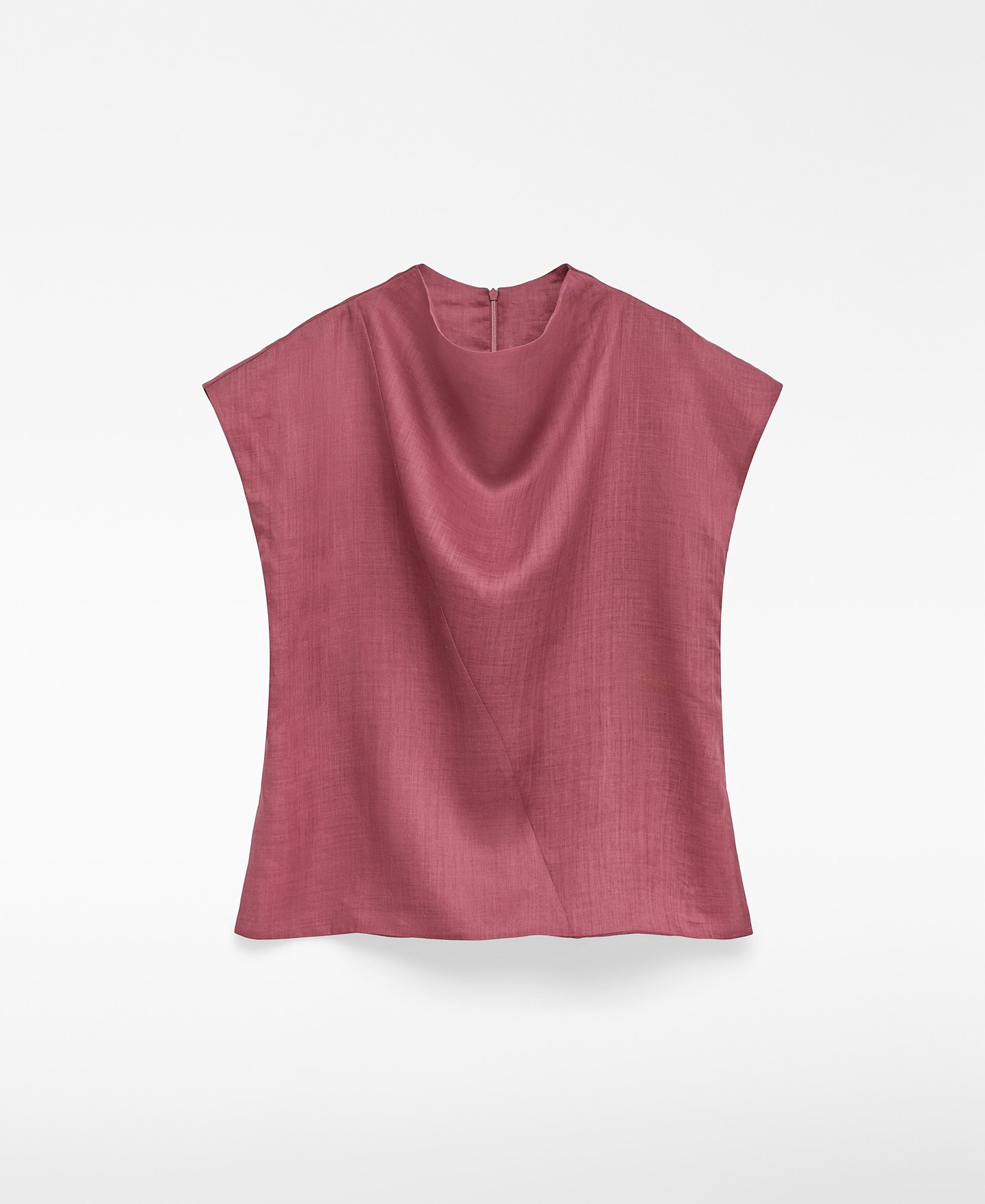 Ramie draped top woman image number 4