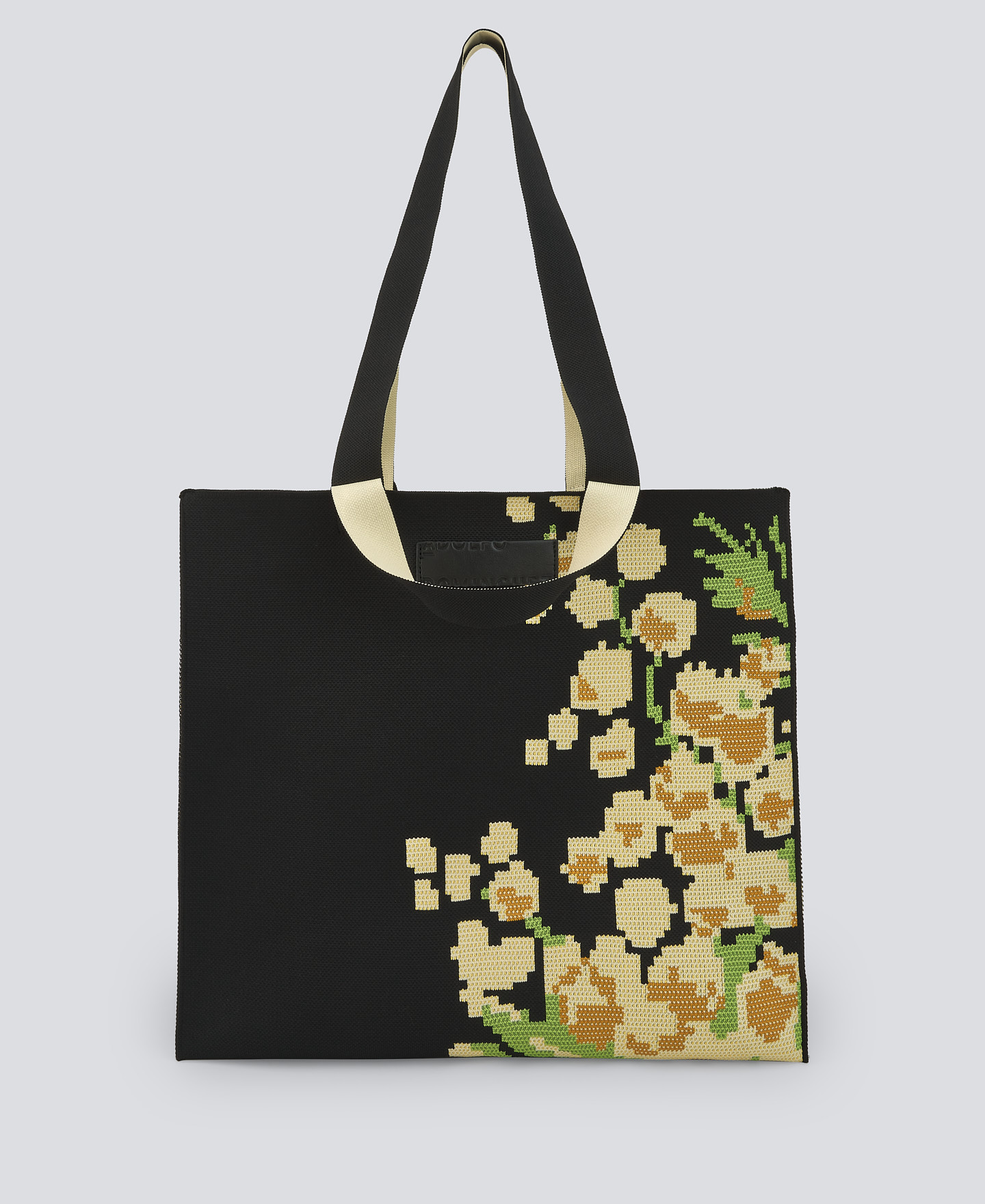 Printed knit maxi shopper bag woman image number 0