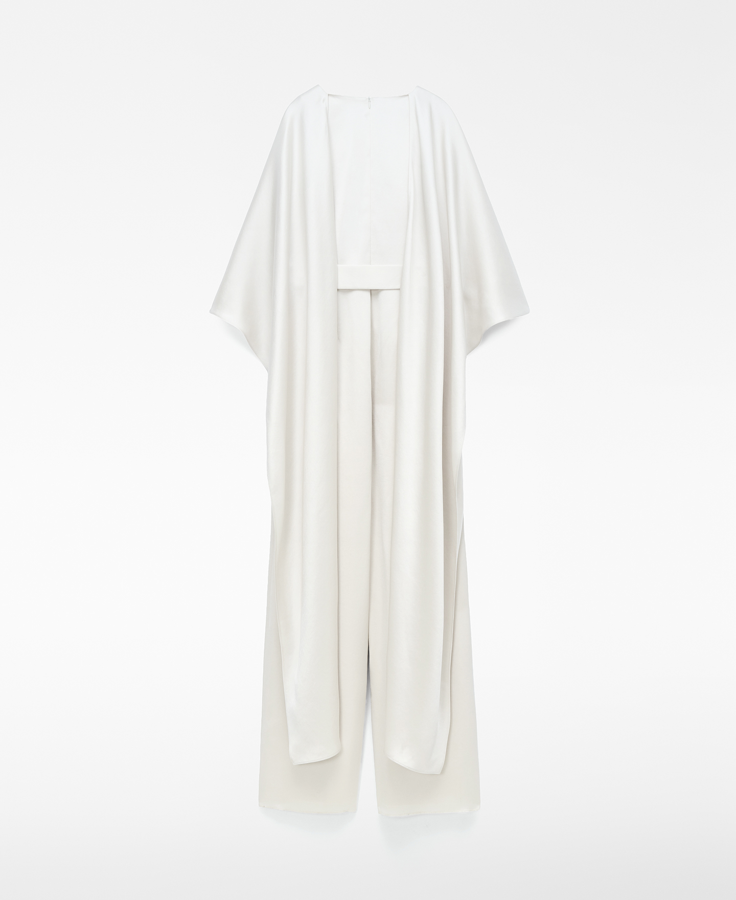 Satin jumpsuit with back cape image number 5