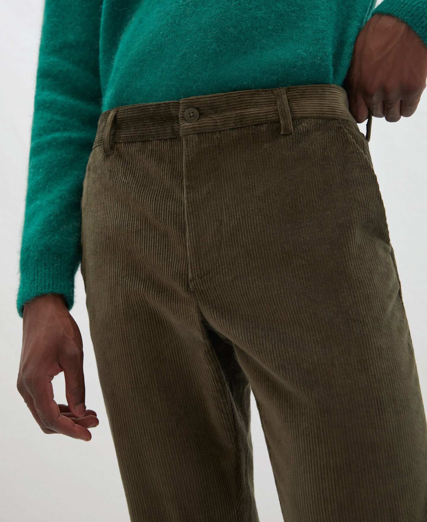 Corduroy chino trousers image number 3