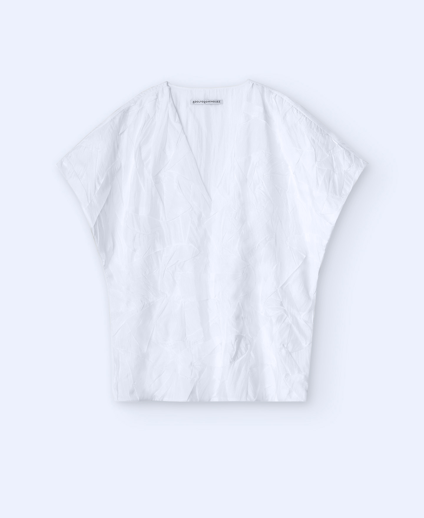 V-neck transparent blouse image number 4