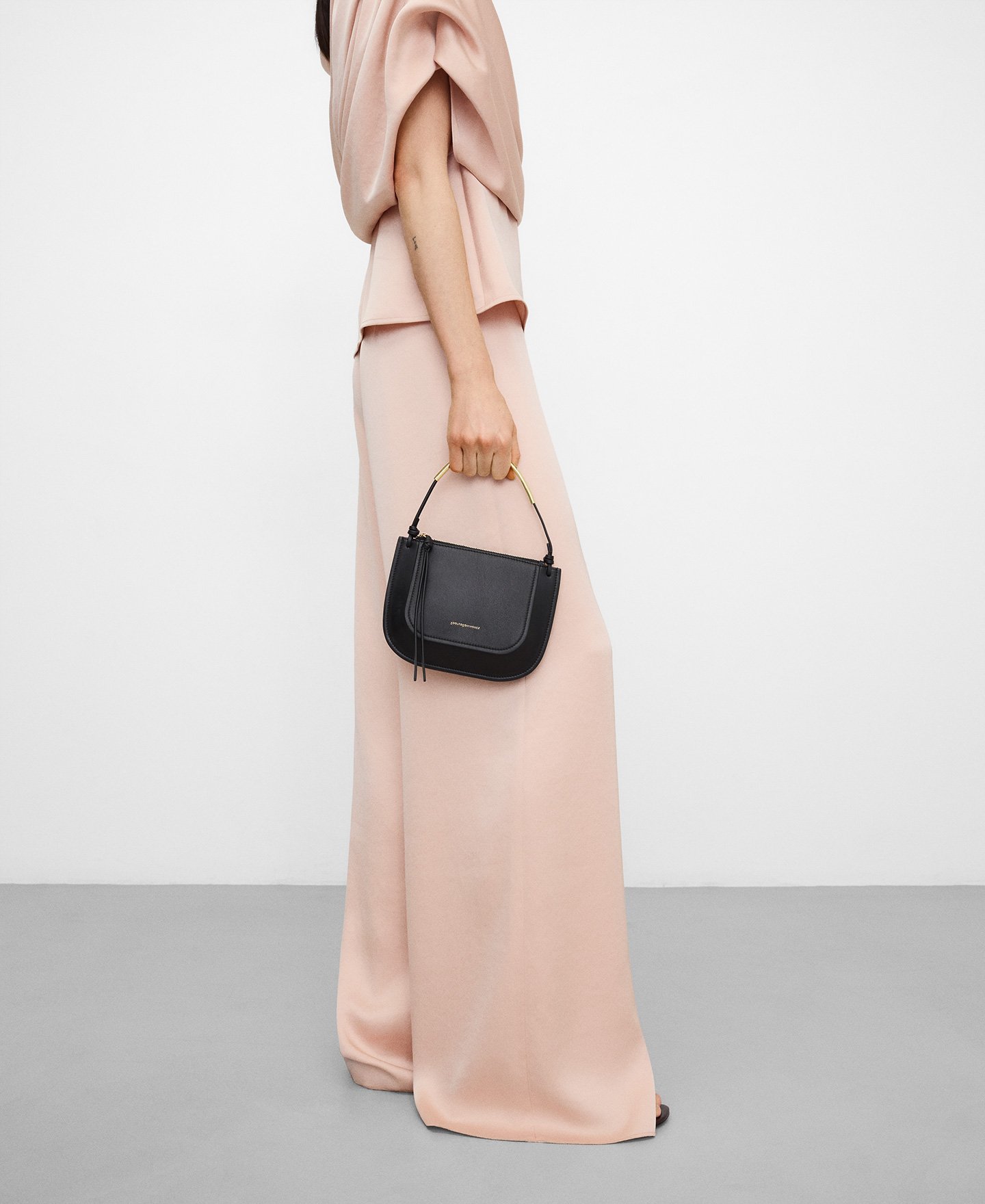 Satin palazzo trousers image number 3