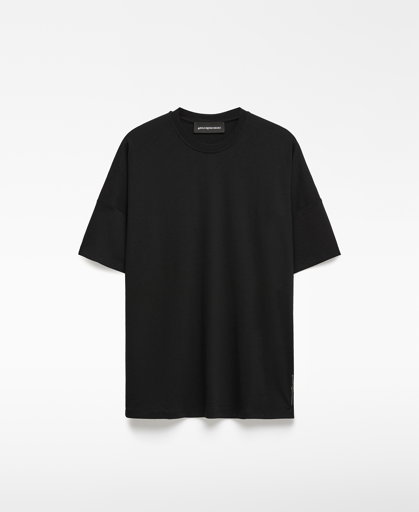 Camiseta relaxed fit negra hombre image number 4