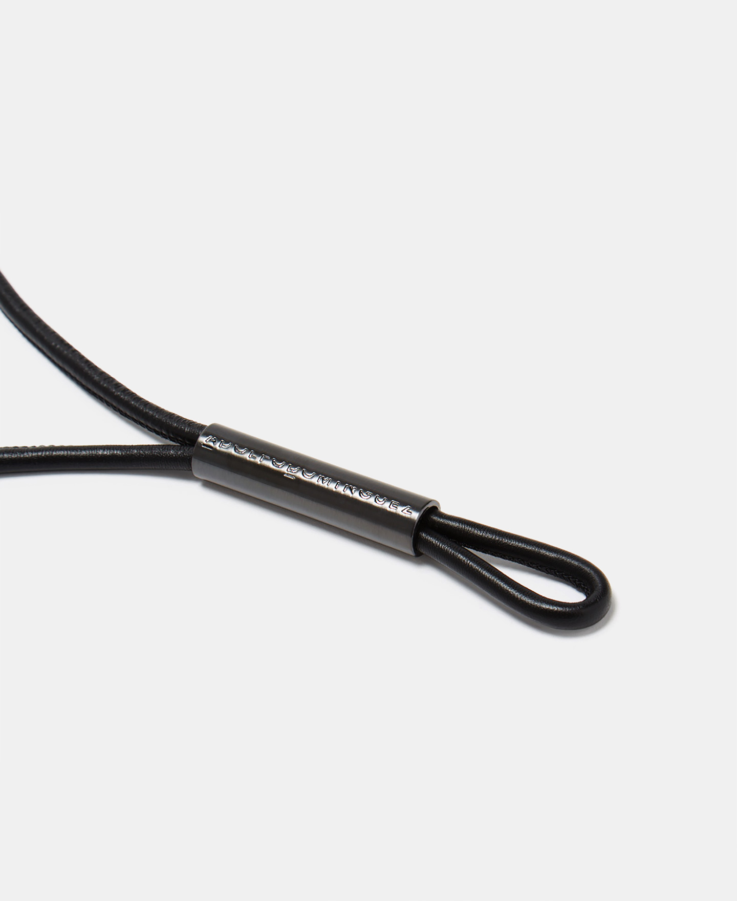 Logo leather tubular belt image number 1