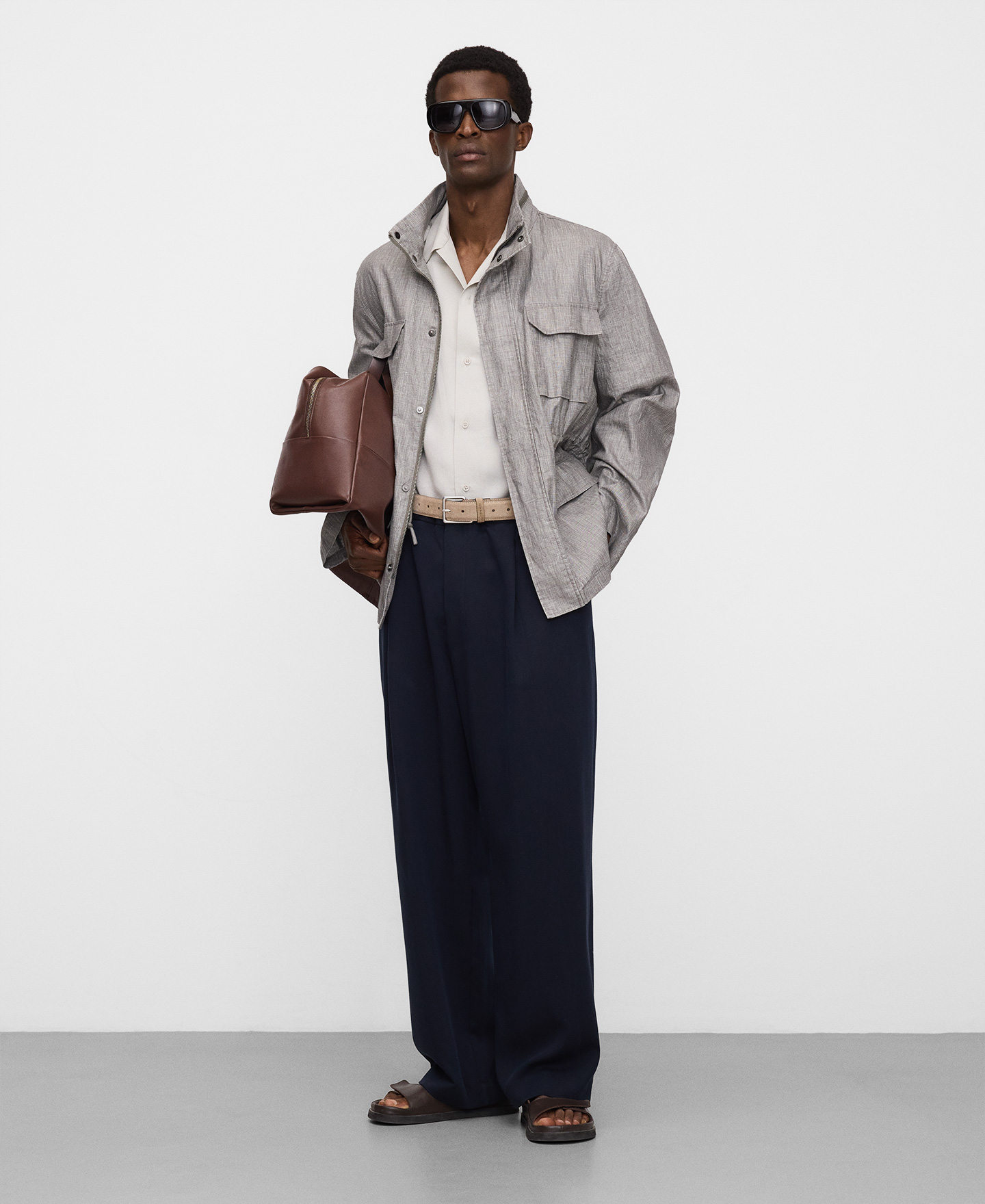 Veste saharienne en lin enduit image number 1