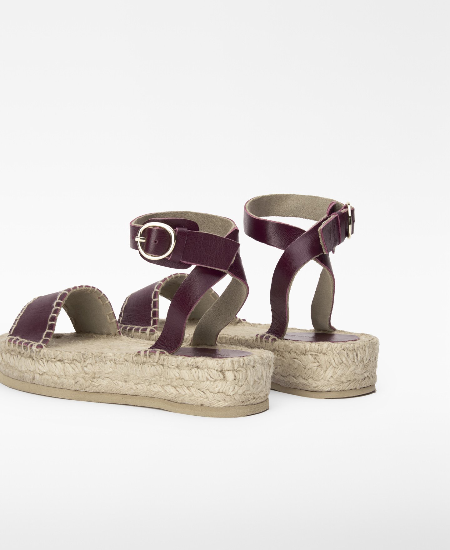 Jute sandal with leather strap image number 2