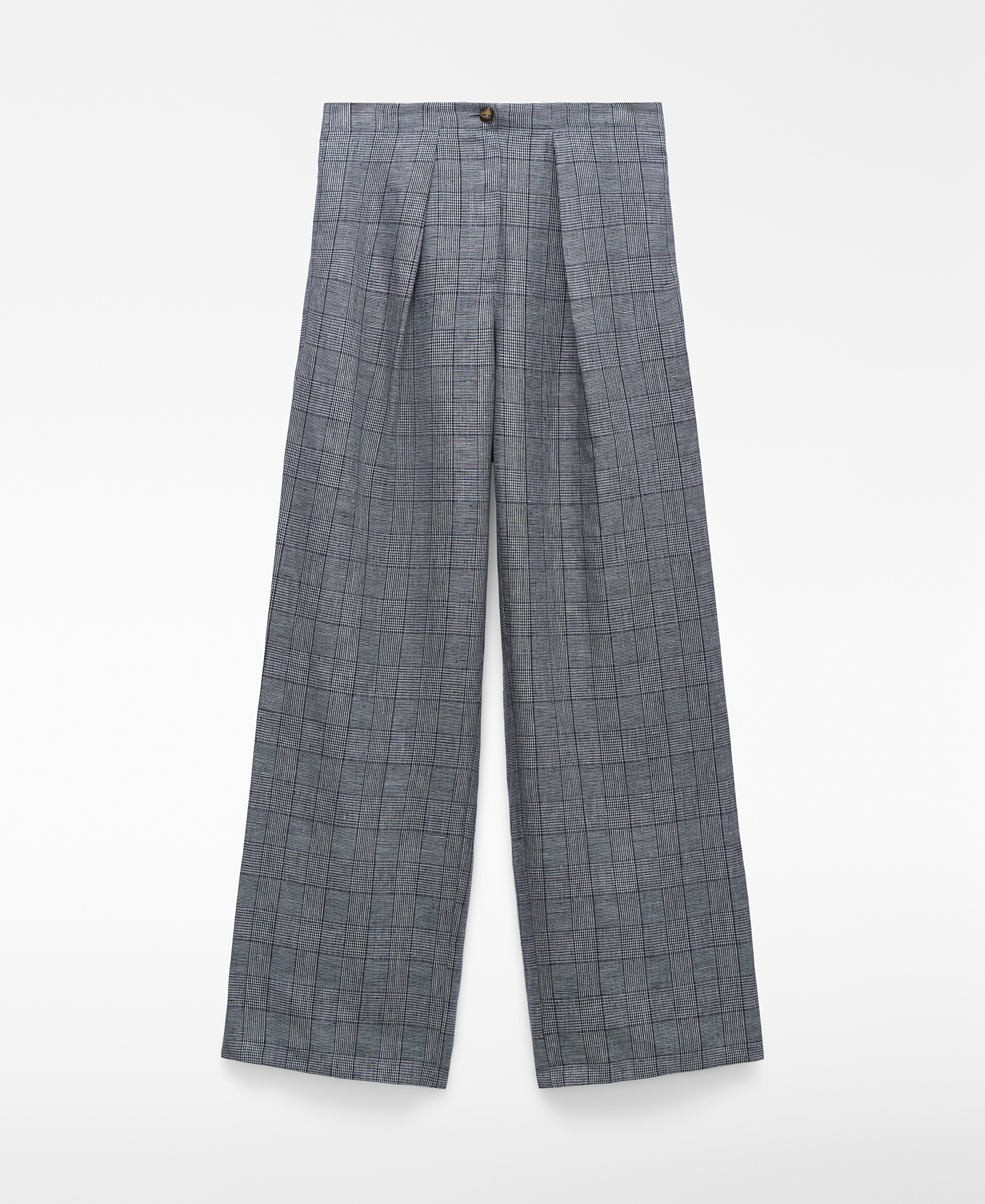 Linen checkered trousers image number 4