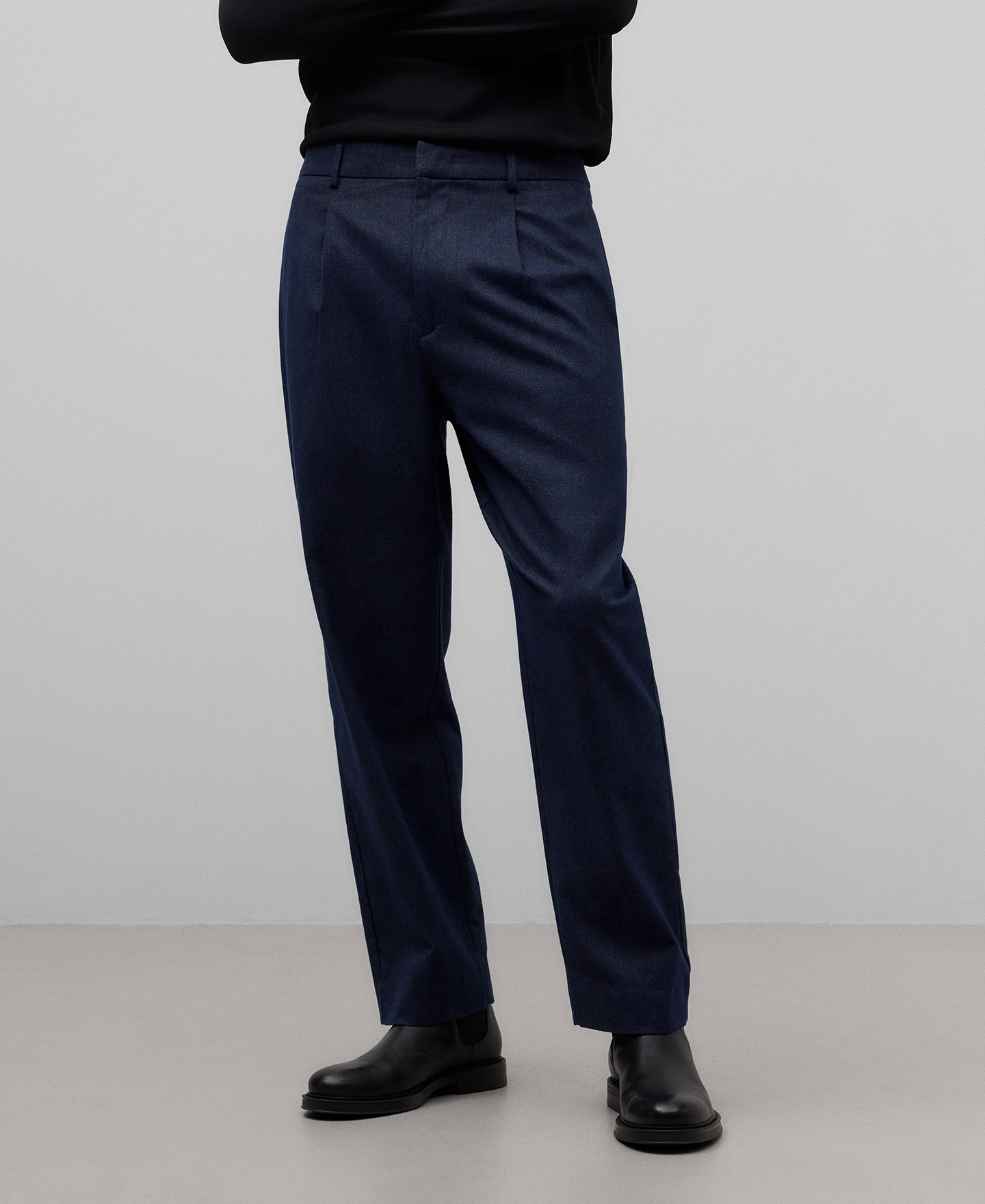 Navy blue cotton trousers man AD UK
