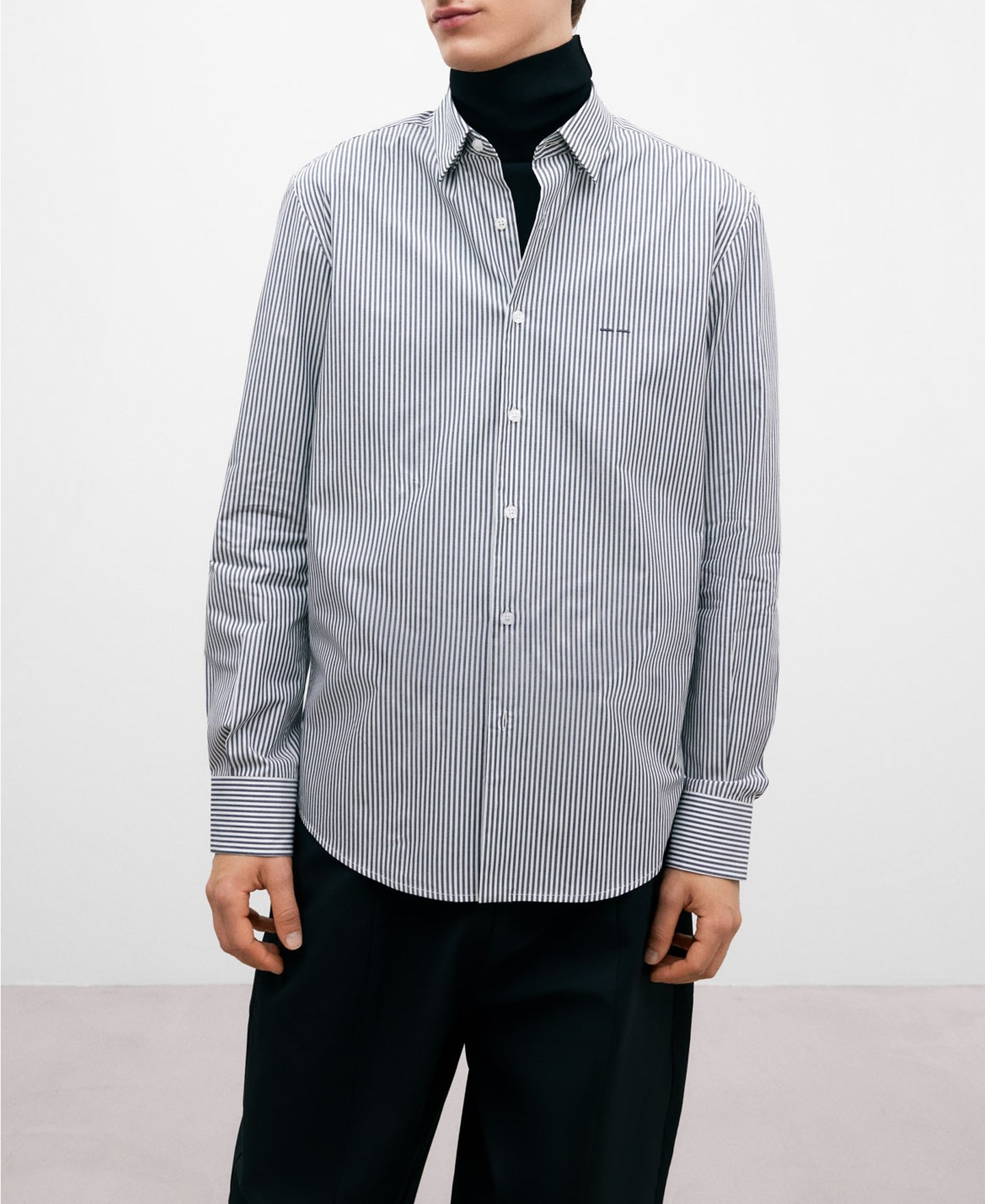 Cotton poplin shirt for men image number 0