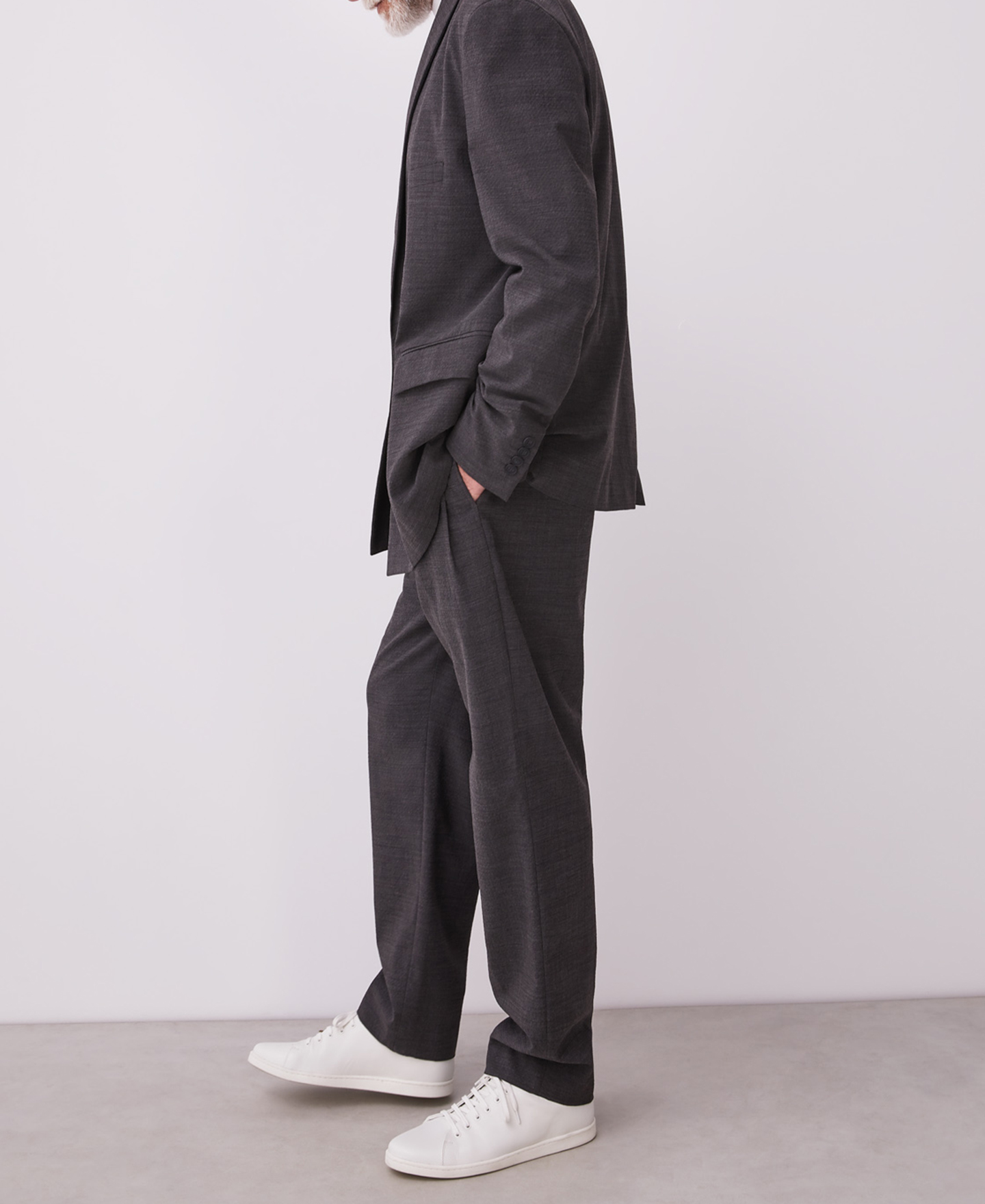 Wrap jacket with smoking collar image number 3