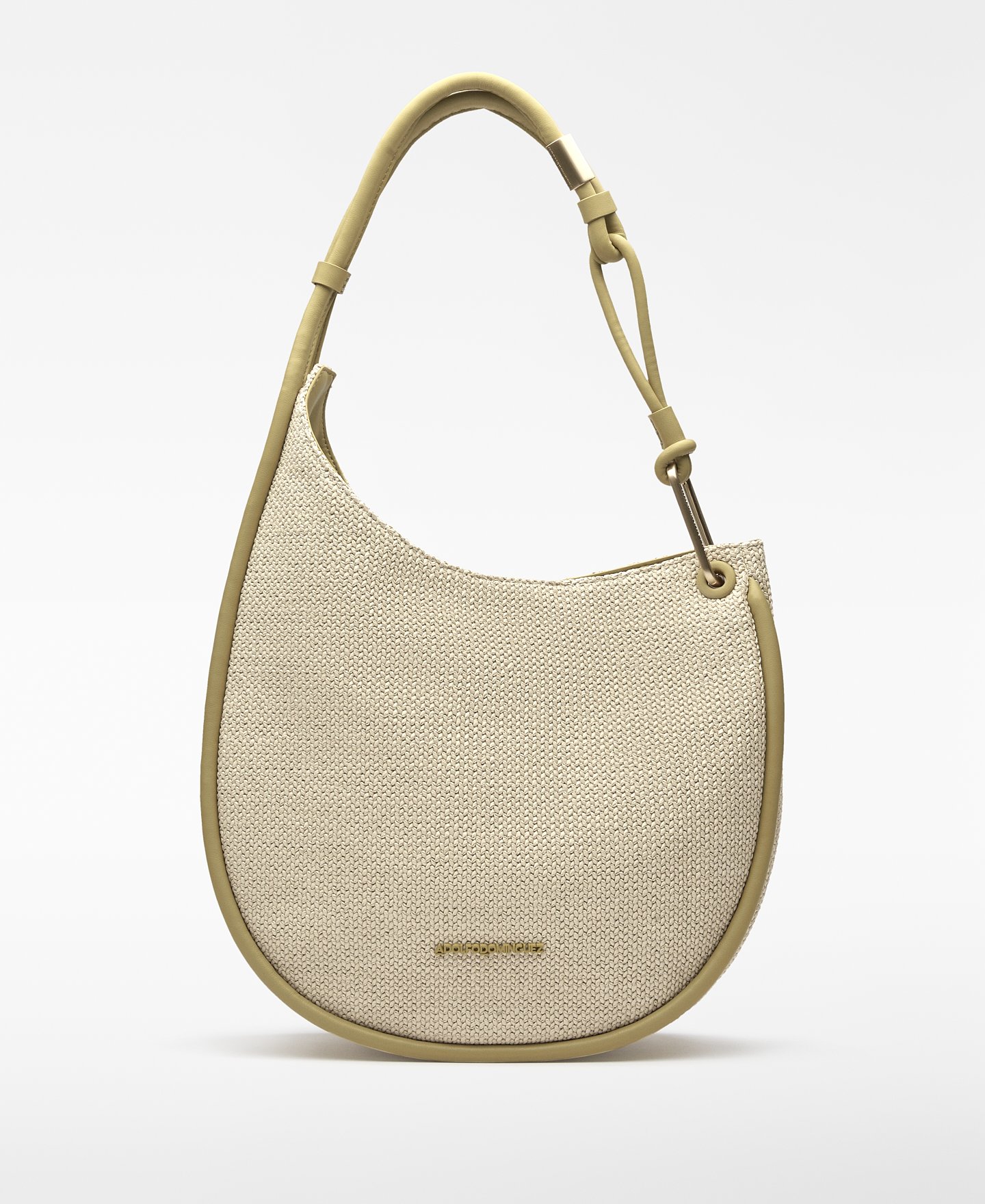 Luna raffia-textured hobo bag woman image number 0