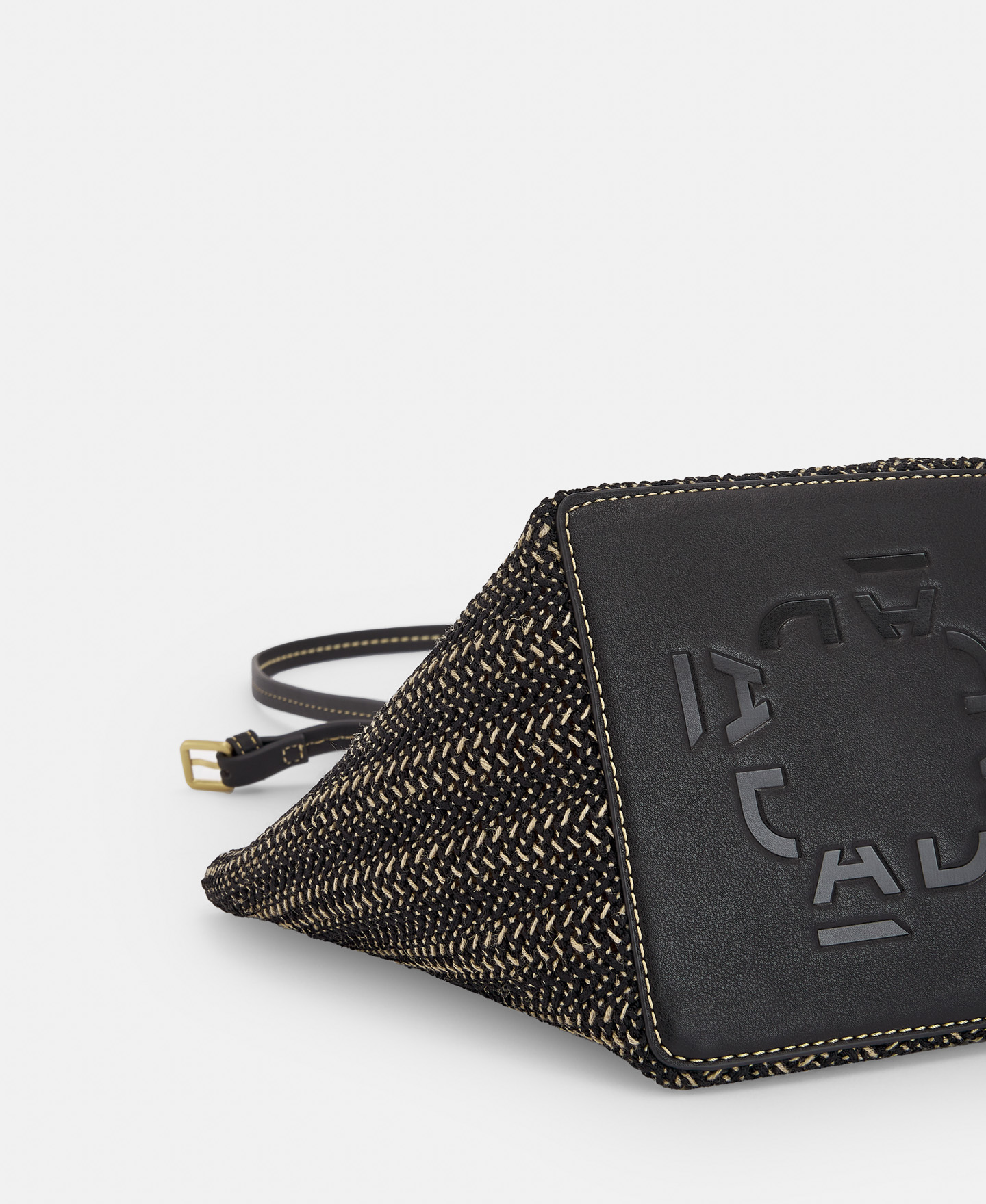 Recycled polyester and jute raffia bag image number 3