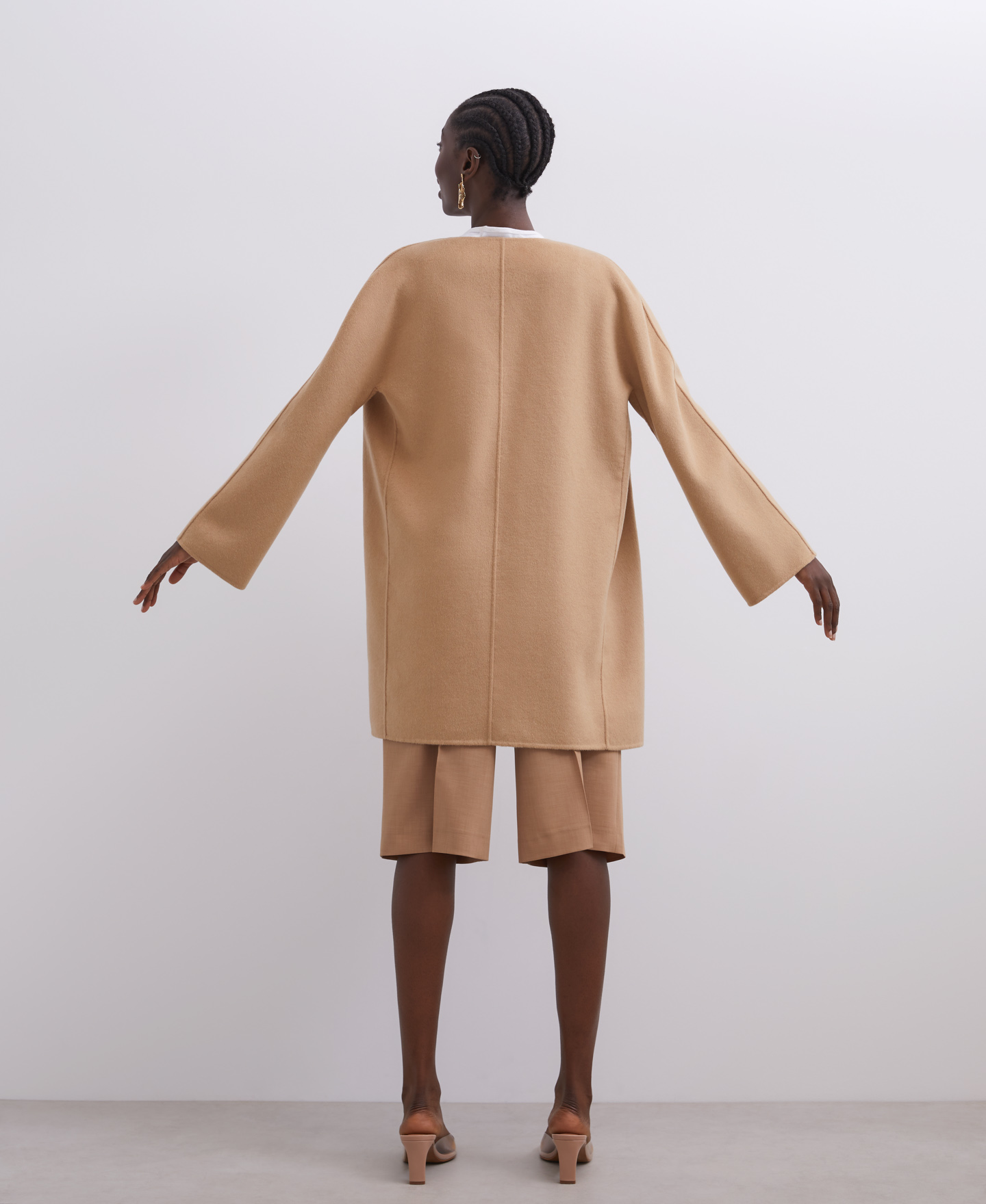 Camel merino wool coat image number 2