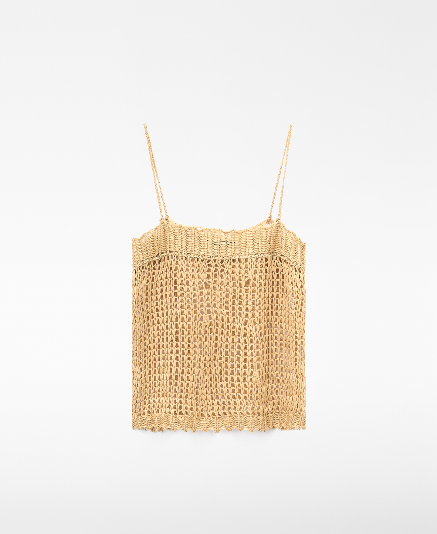 Cupro openwork knit strappy top image number 5